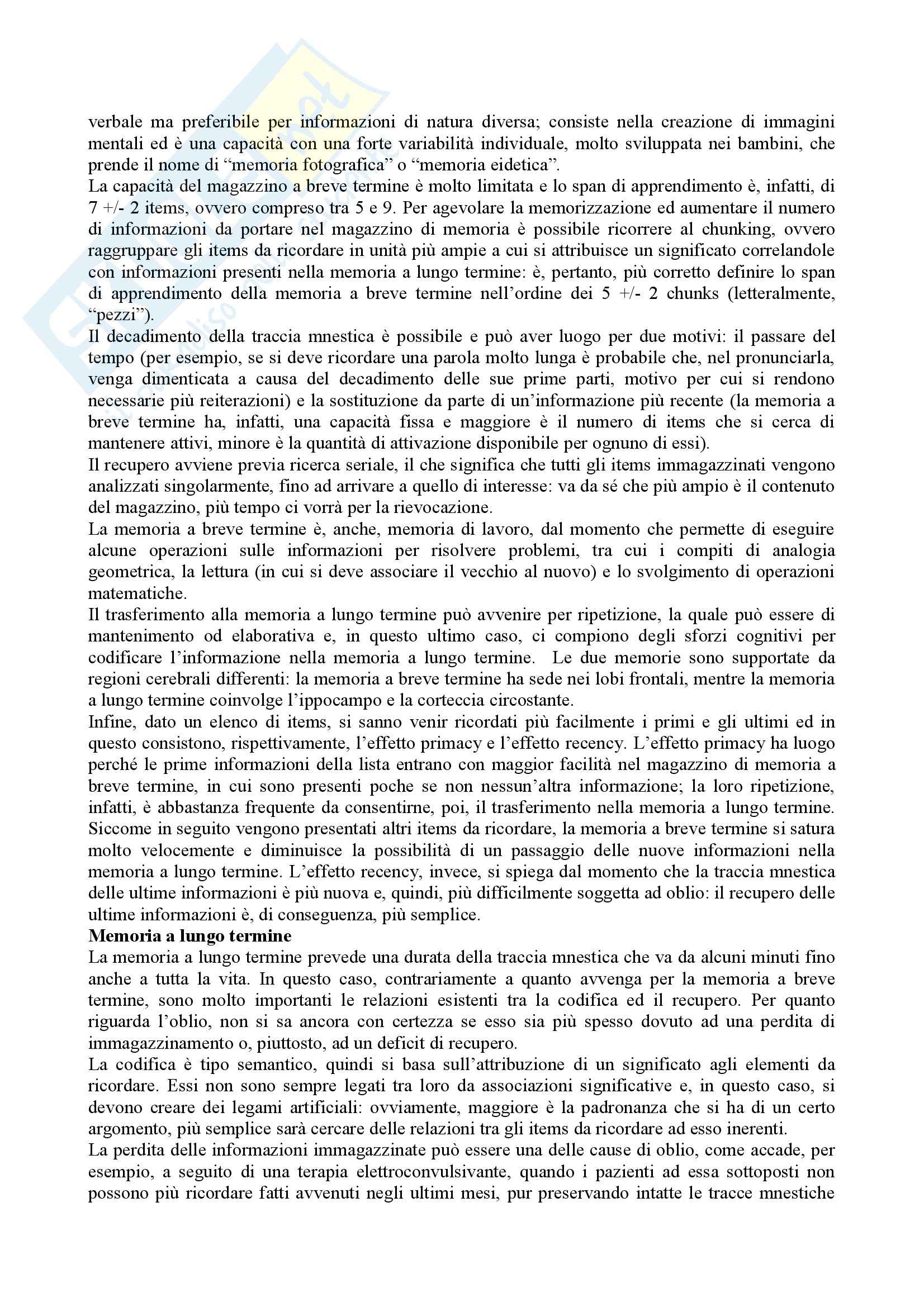 Riassunto esame Psicologia generale, prof. Del Giudice, libro consigliato Atkinson Hilgard s Introduzione alla Psicologia Pag. 36