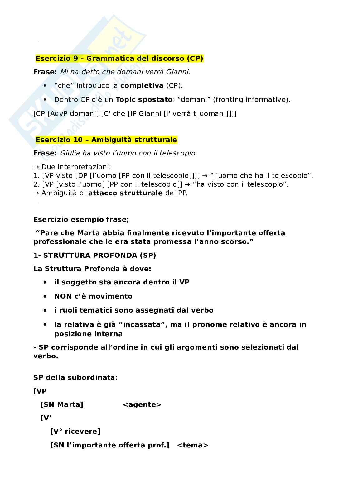Riassunto esame Linguistica generale 1b, Prof. Frascarelli Mara, libro consigliato La linguistica, Frascarelli Pag. 31