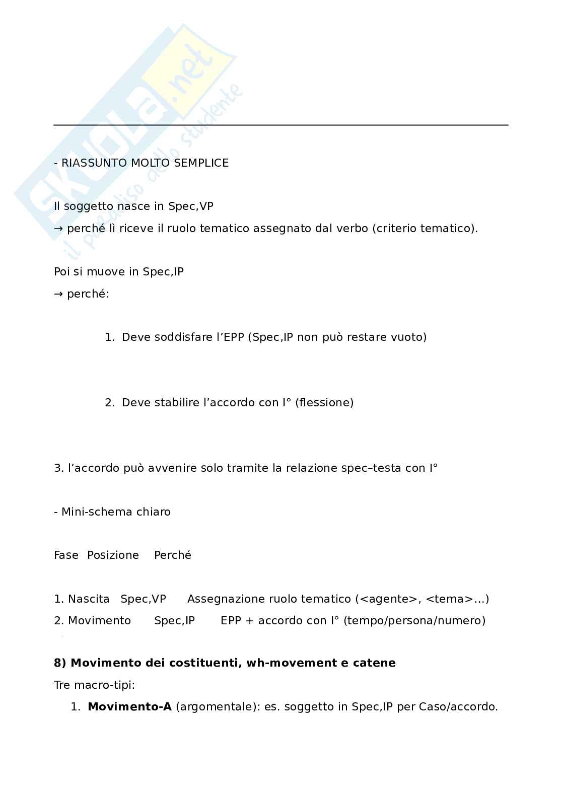 Riassunto esame Linguistica generale 1b, Prof. Frascarelli Mara, libro consigliato La linguistica, Frascarelli Pag. 6