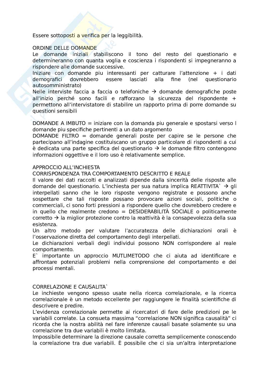 Riassunto esame Metodologia della ricerca psicologica 2, prof Lanz, libro consigliato Metodologia della ricerca in psicologia (capitoli 4-5-6-7-8-9-10-11), Zechmeister Pag. 31