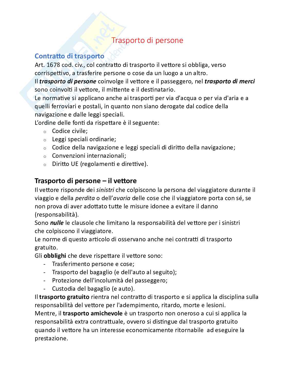 Diritto del turismo - Parte 3 - Diritto dei trasporti e della mobilità turistica Pag. 11
