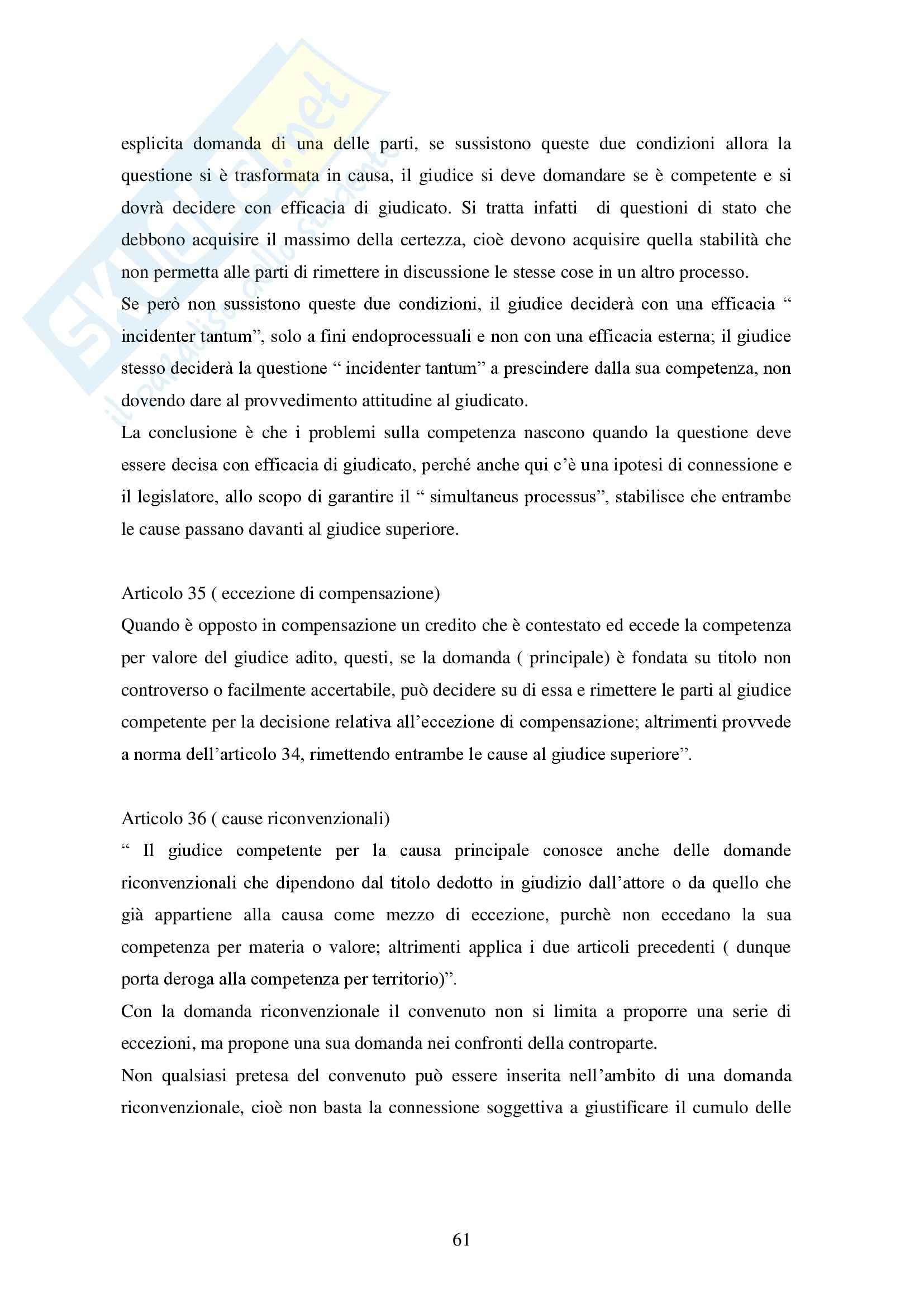 Diritto processuale civile - i principi del processo civile Pag. 61