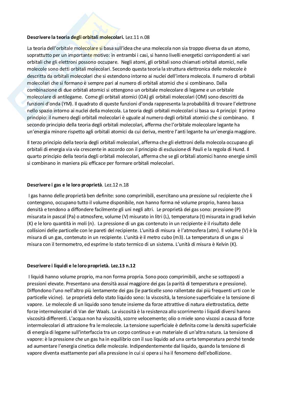 Paniere Chimica generale e inorganica - Risposte aperte - aggiornato (2026) Pag. 6