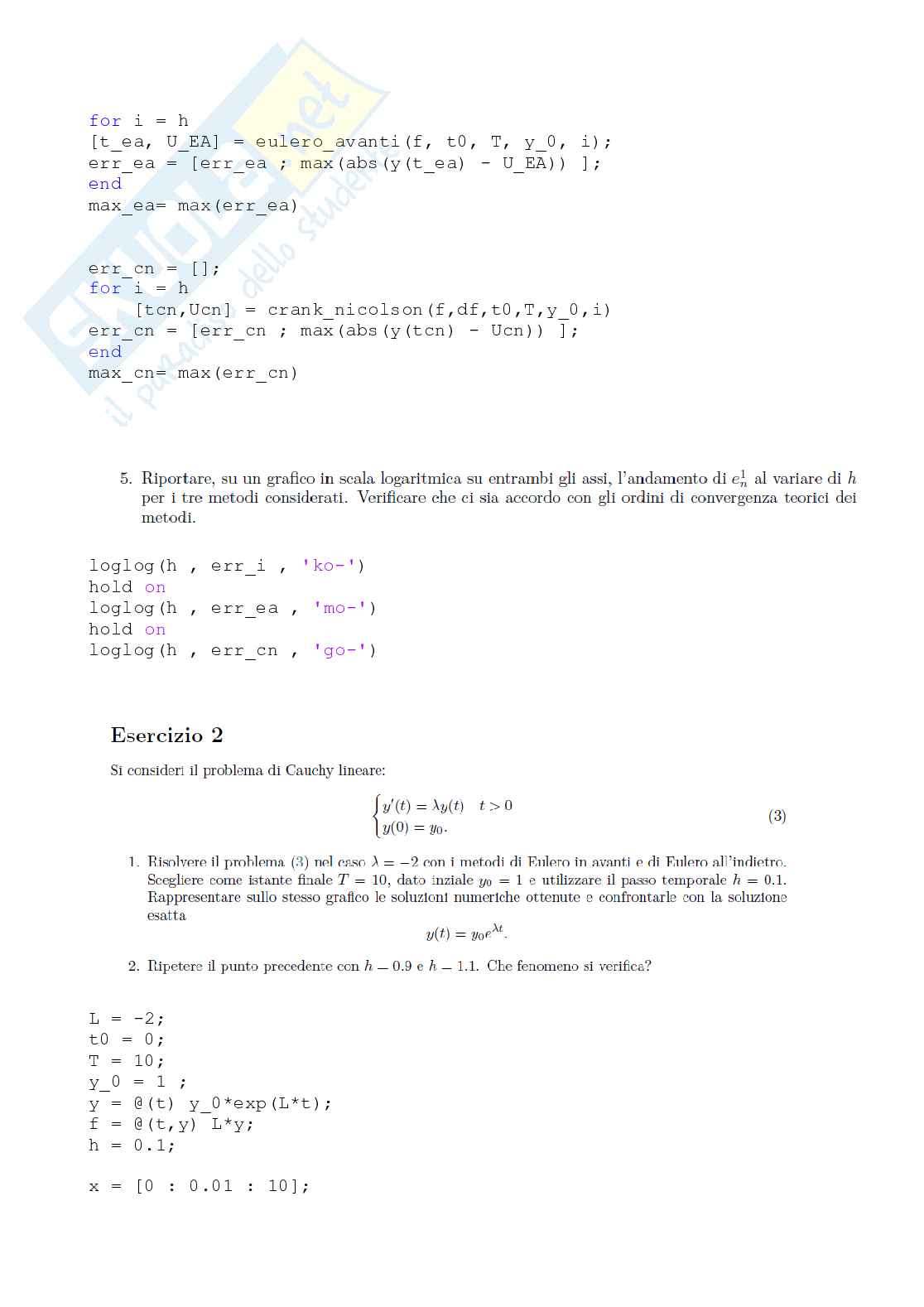 Esercitazioni matlab Pag. 66