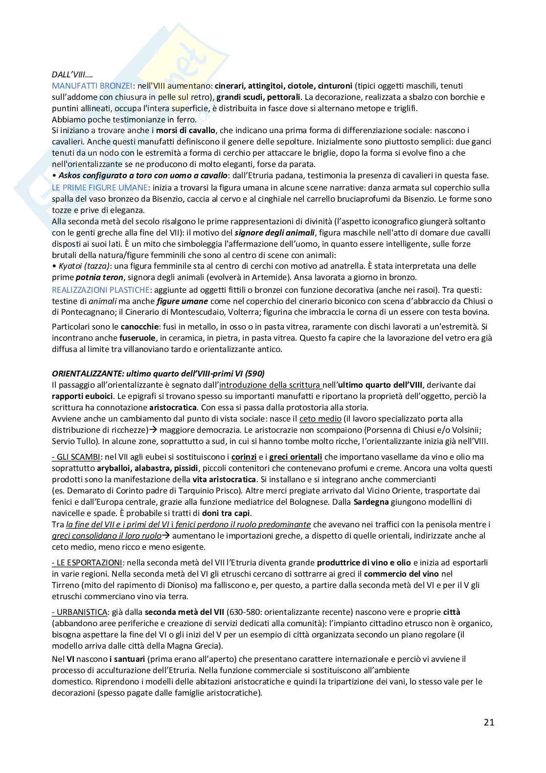 Appunti completi esame Etruscologia Pag. 21