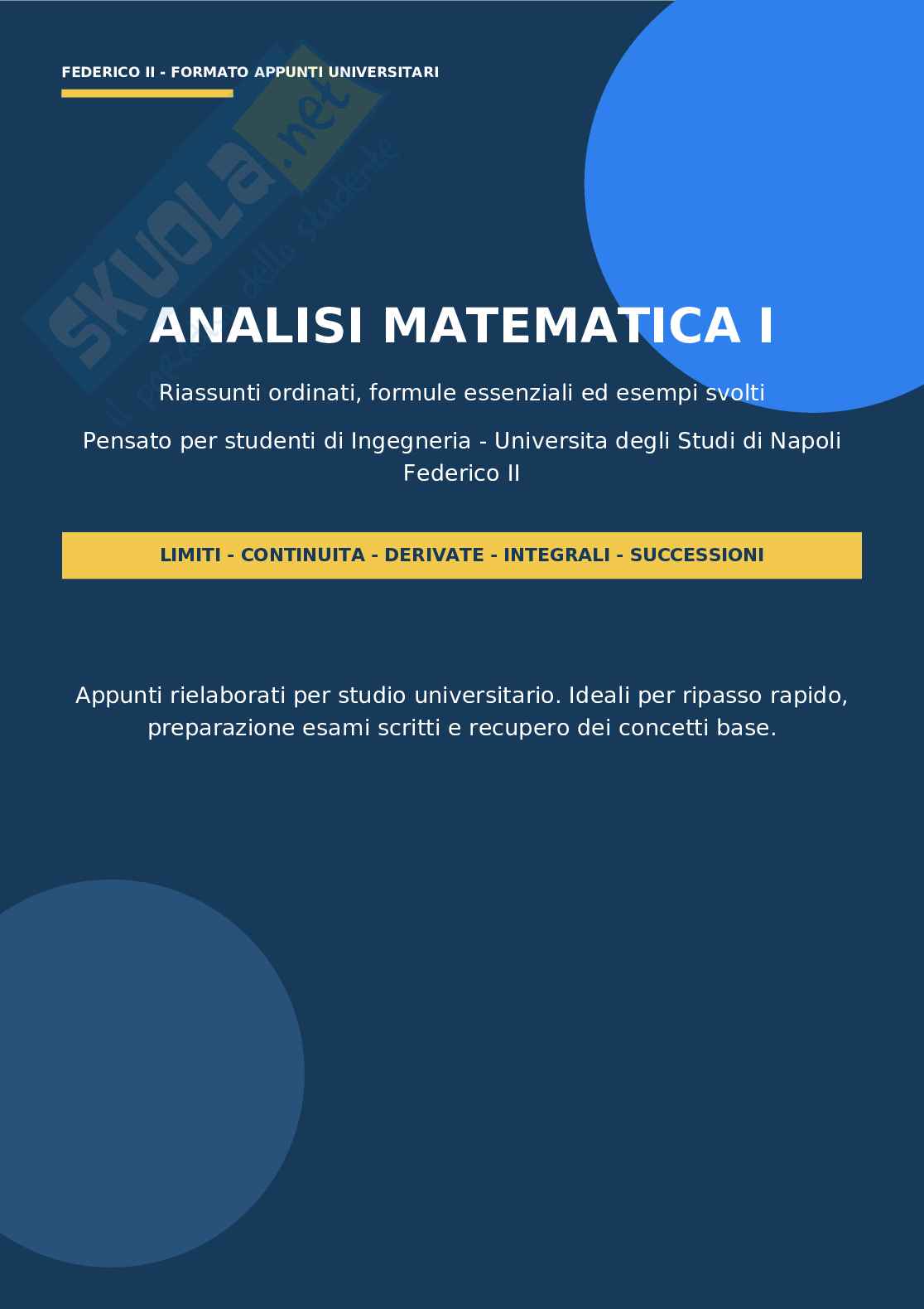 Analisi Matematica I Pag. 1