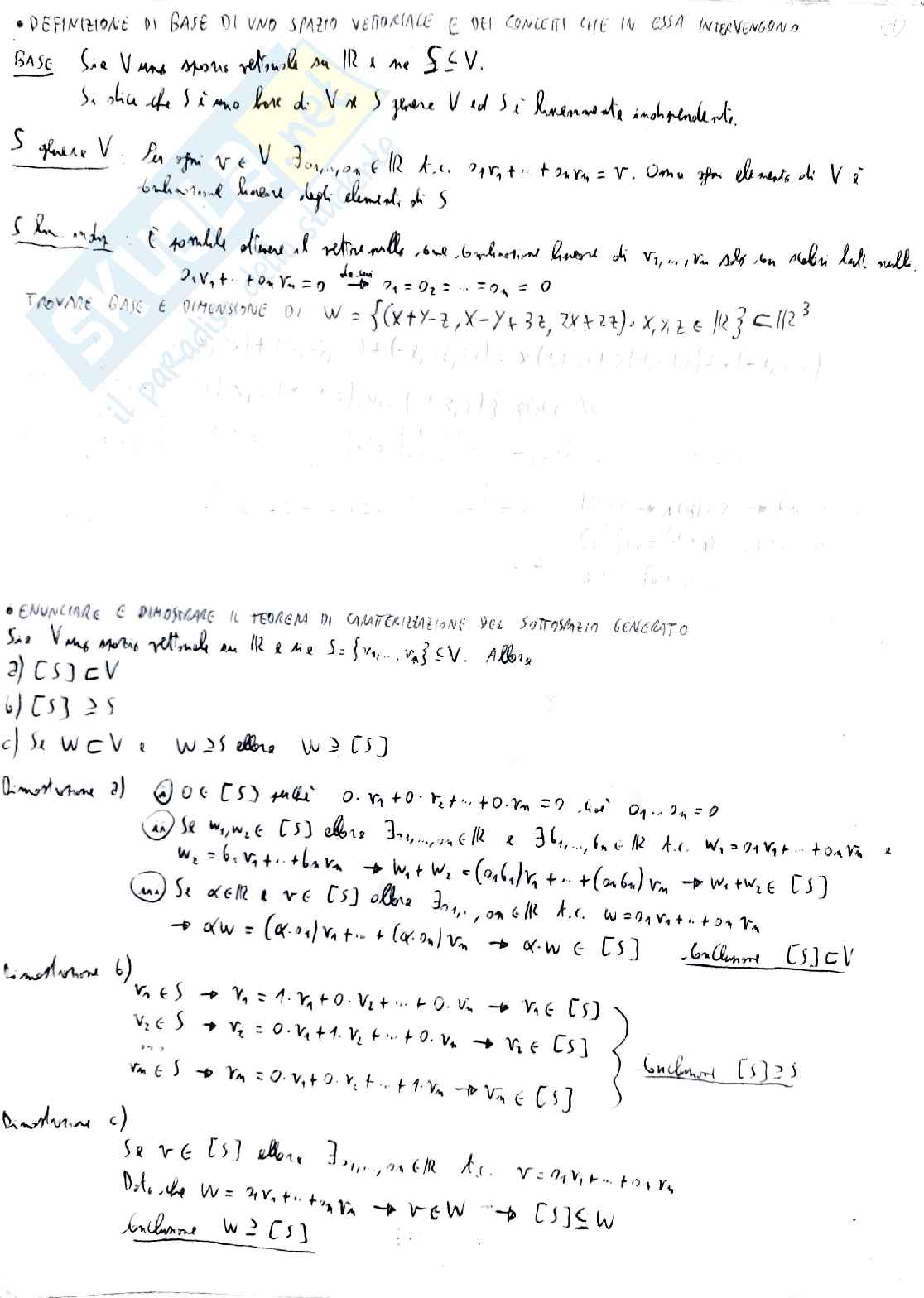 Cambiamento Di Base Algebra Lineare