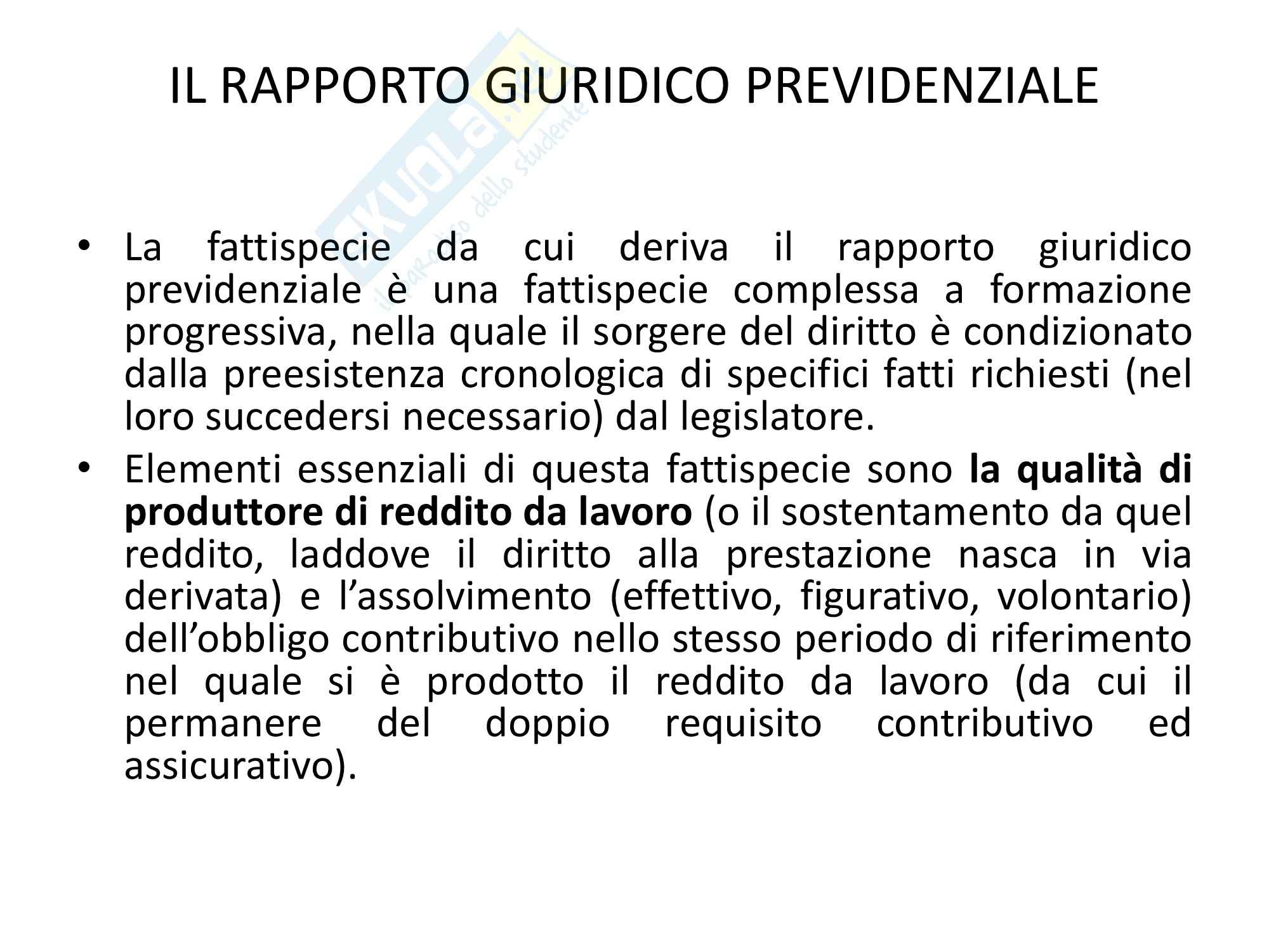 Diritto della previdenza sociale - Riassunto esame, prof. Battisti Pag. 1
