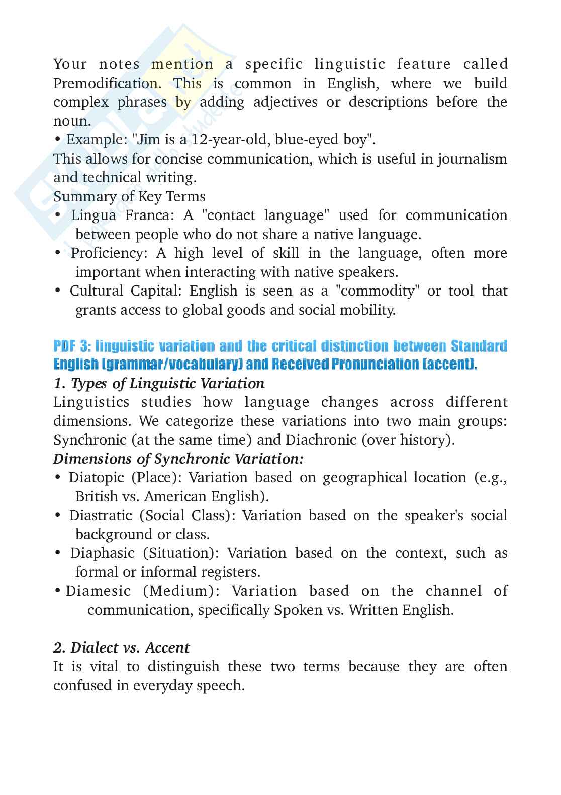 Appunti di Lingua inglese 1  Pag. 6