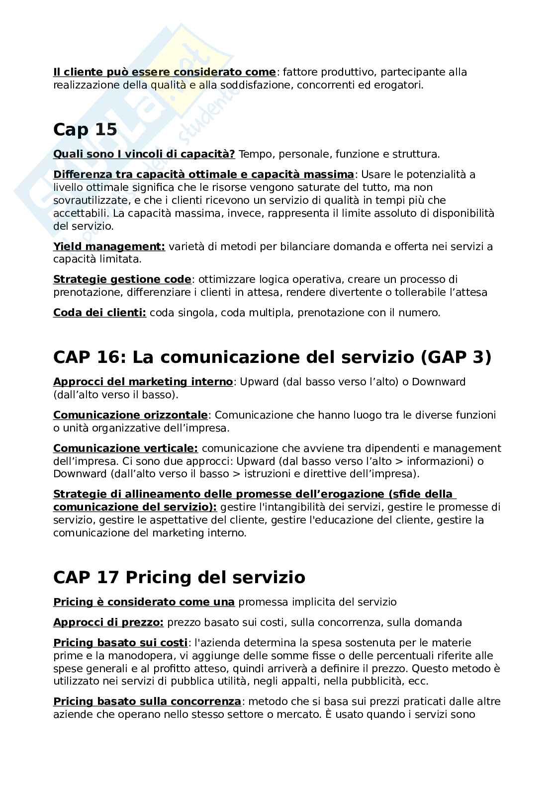 Domande Management e marketing dei servizi Pag. 6
