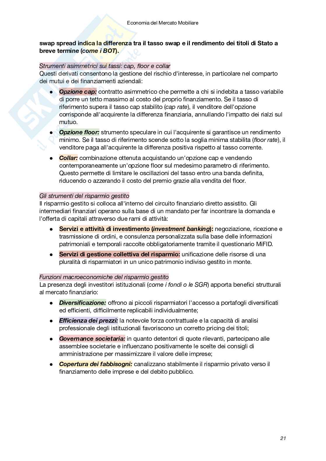 Appunti completi Economia del mercato mobiliare Pag. 21