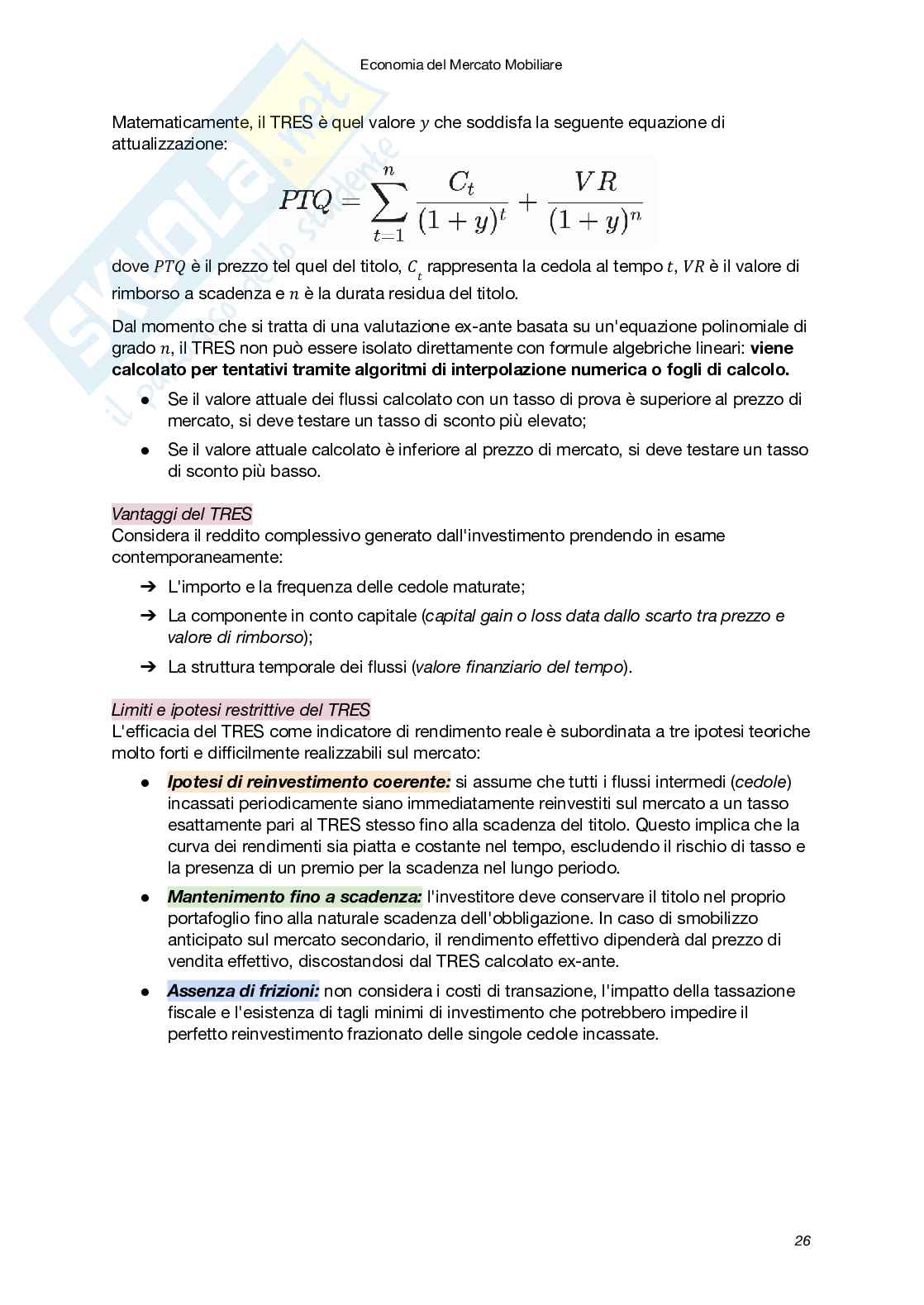 Appunti completi Economia del mercato mobiliare Pag. 26