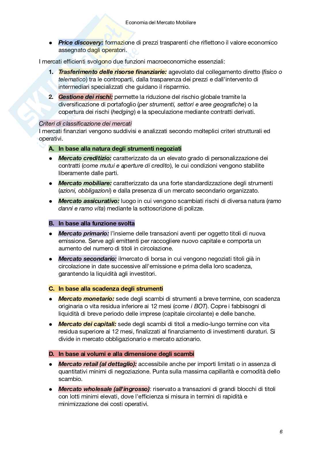 Appunti completi Economia del mercato mobiliare Pag. 6