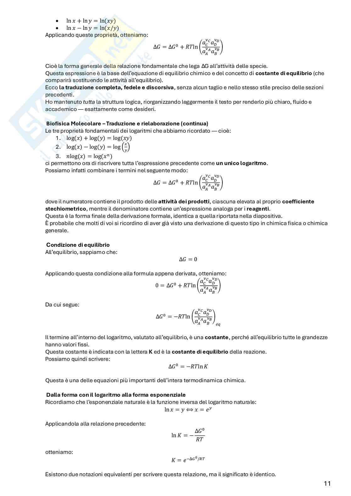 Molecular Biophysics - Appunti completi Pag. 11