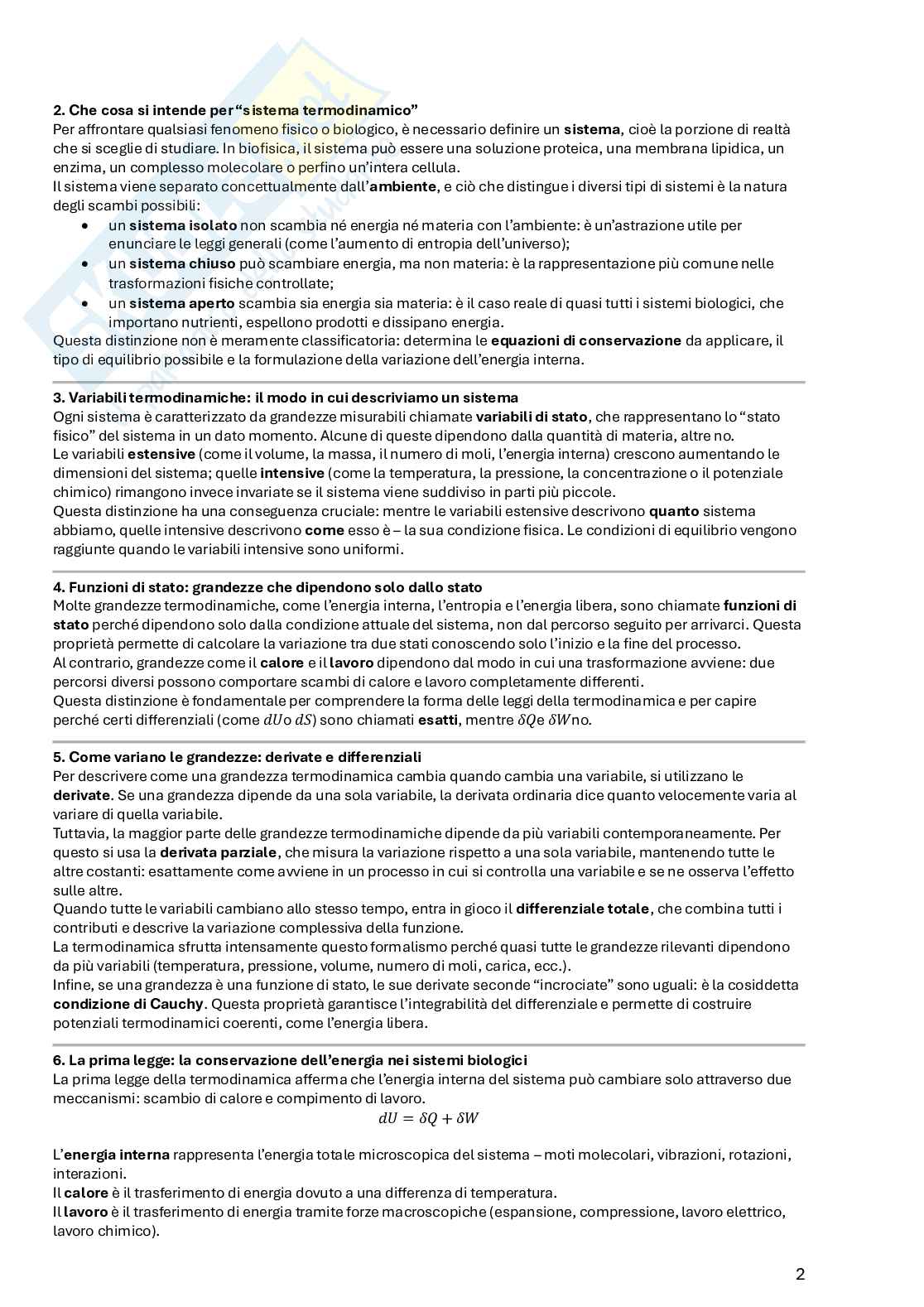 Molecular Biophysics - Appunti completi Pag. 2