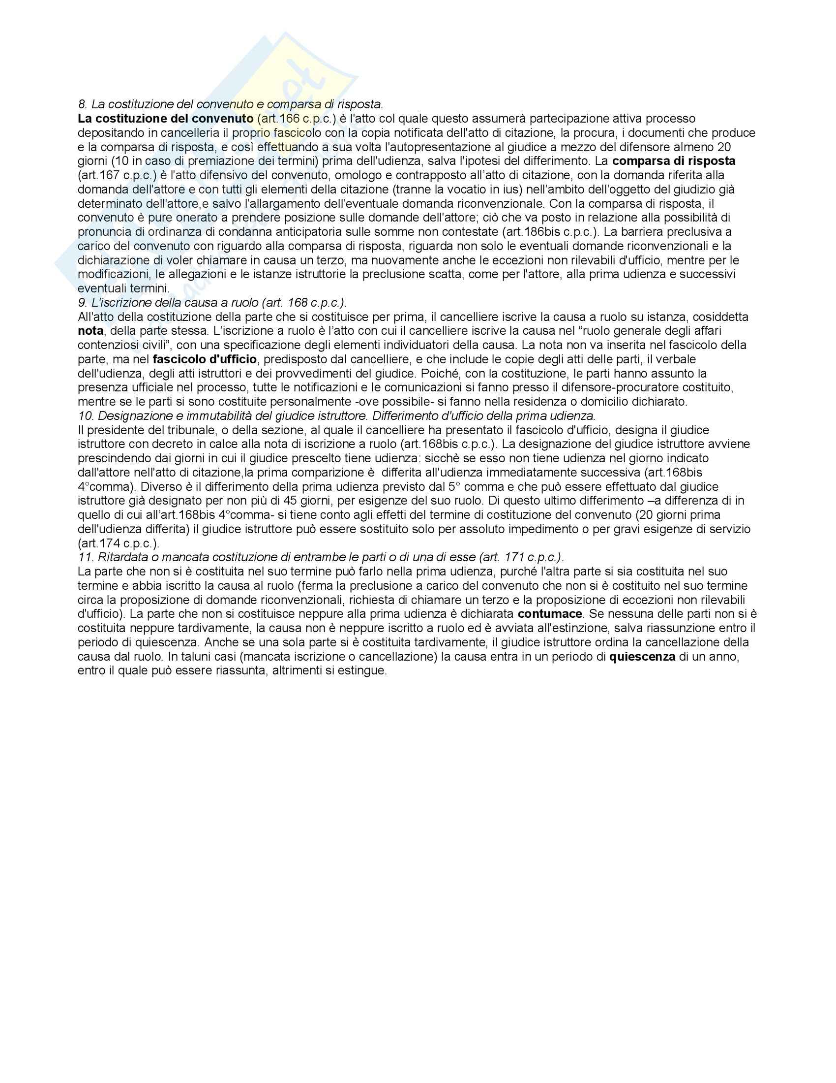 Procedura civile - il processo di cognizione Pag. 2