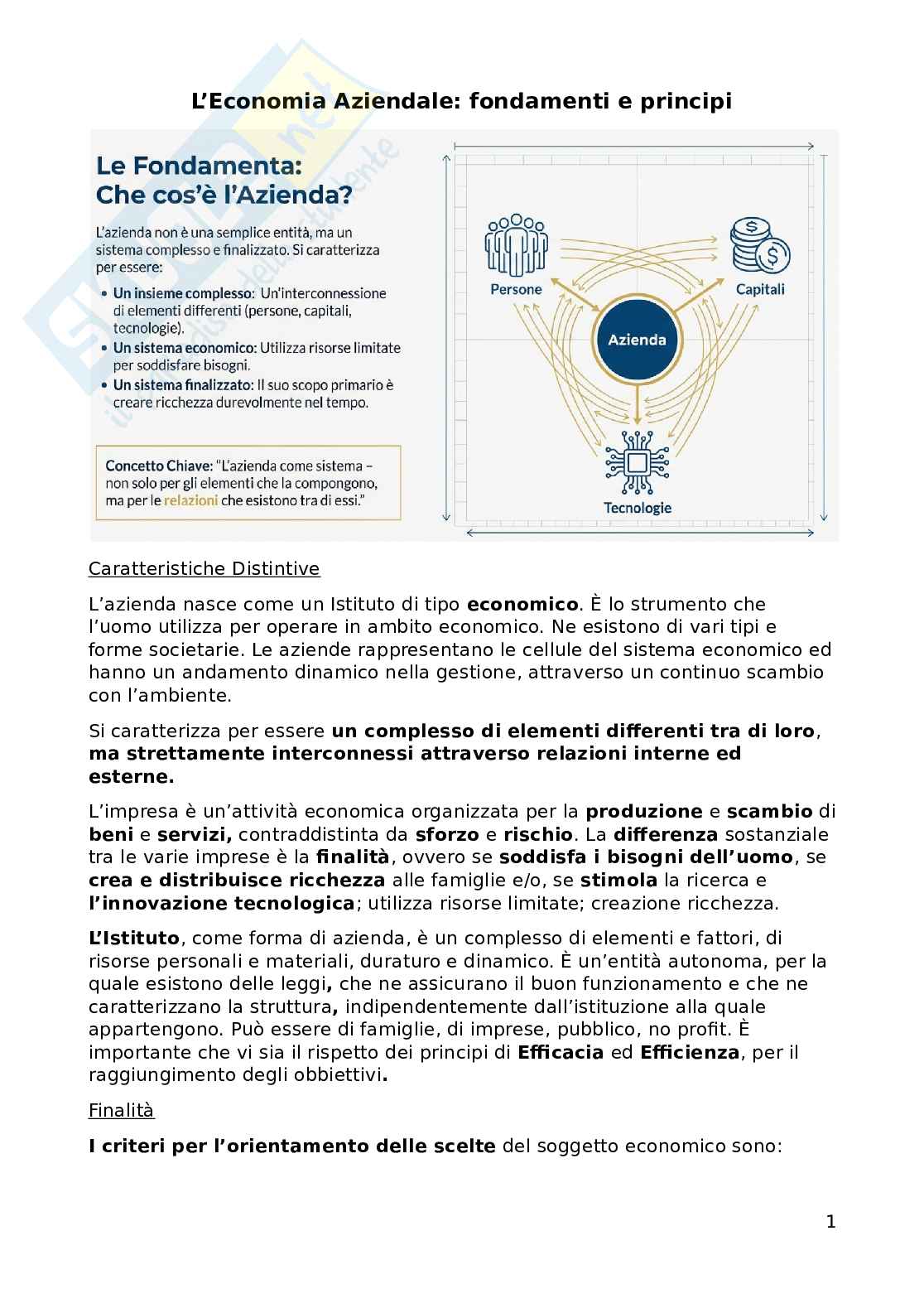 Gestione aziendale Pag. 1