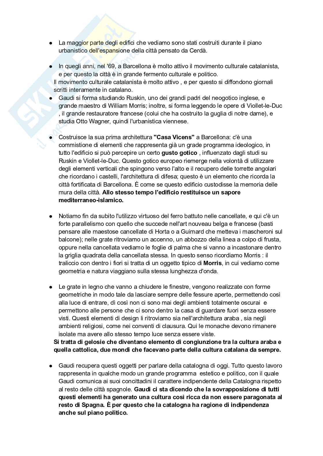 Modernismo catalano - Antoni Gaudì Pag. 1