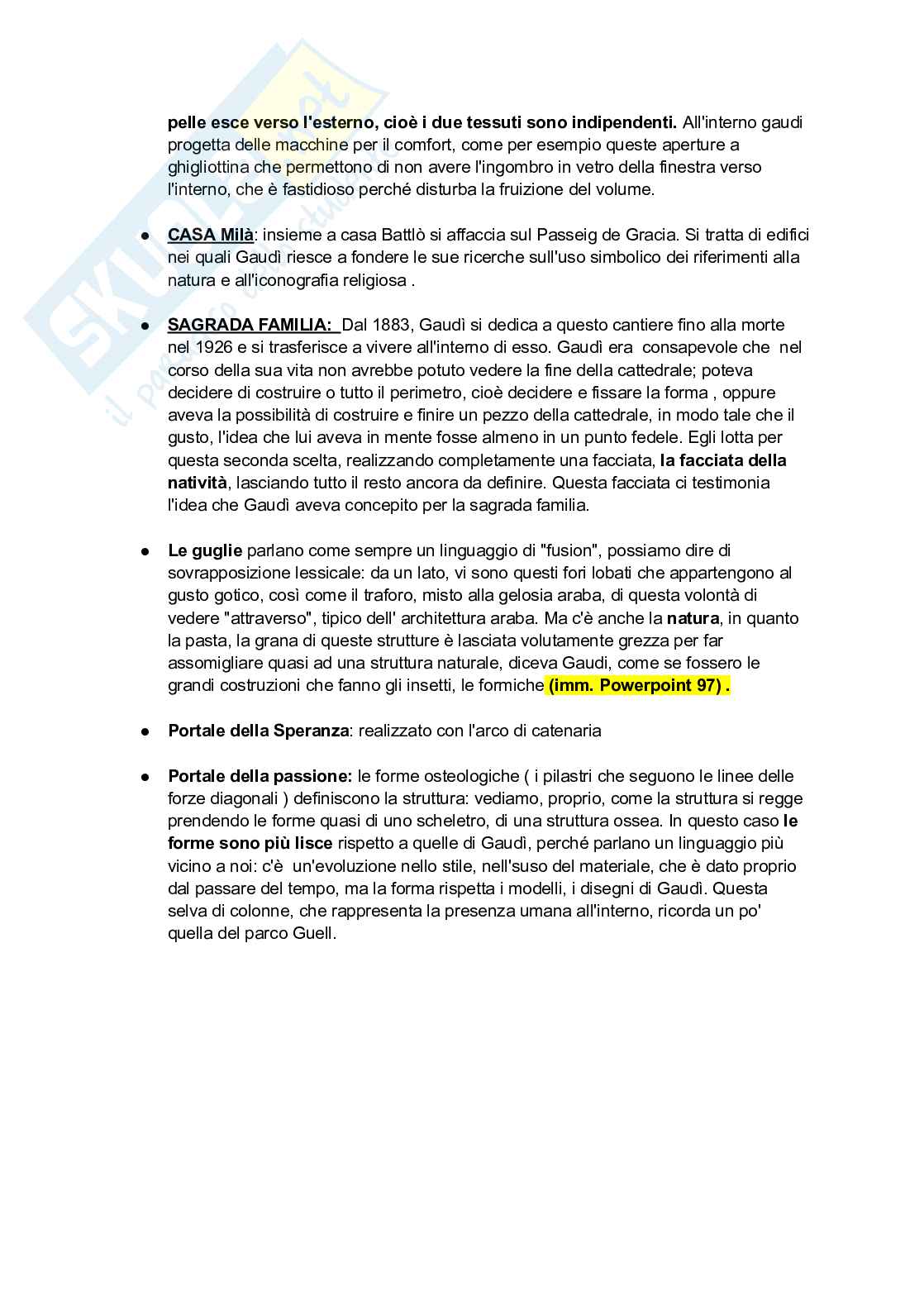 Modernismo catalano - Antoni Gaudì Pag. 6