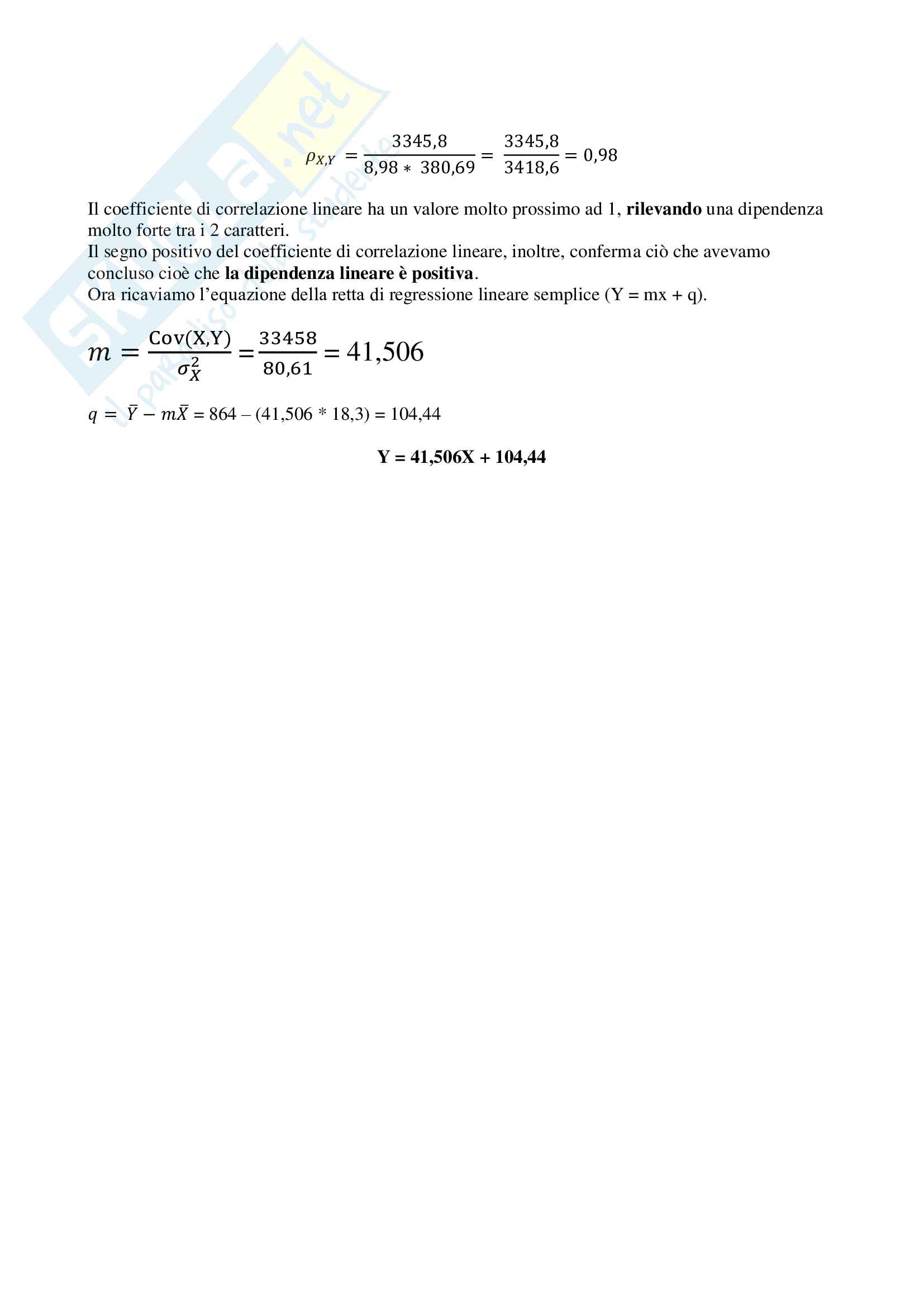 Statistica Economica e Statistica Istituzionale - Esercizi e prova d'esame Pag. 11