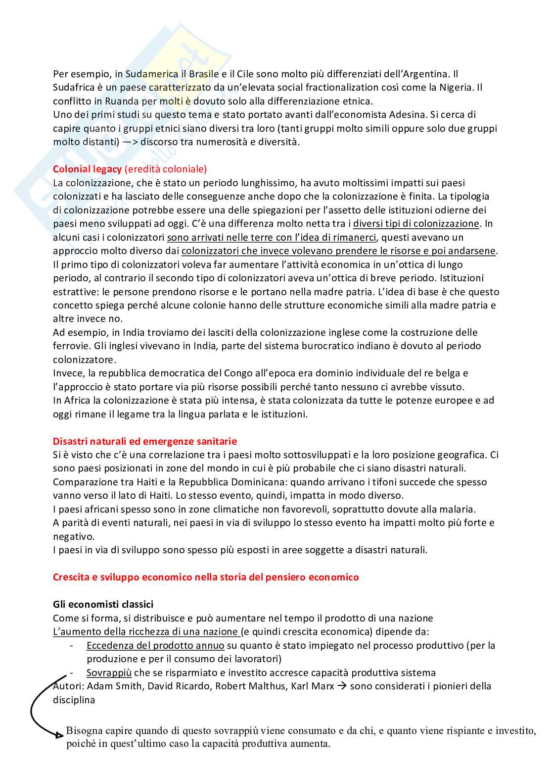 Economia dello sviluppo sostenibile Pag. 16