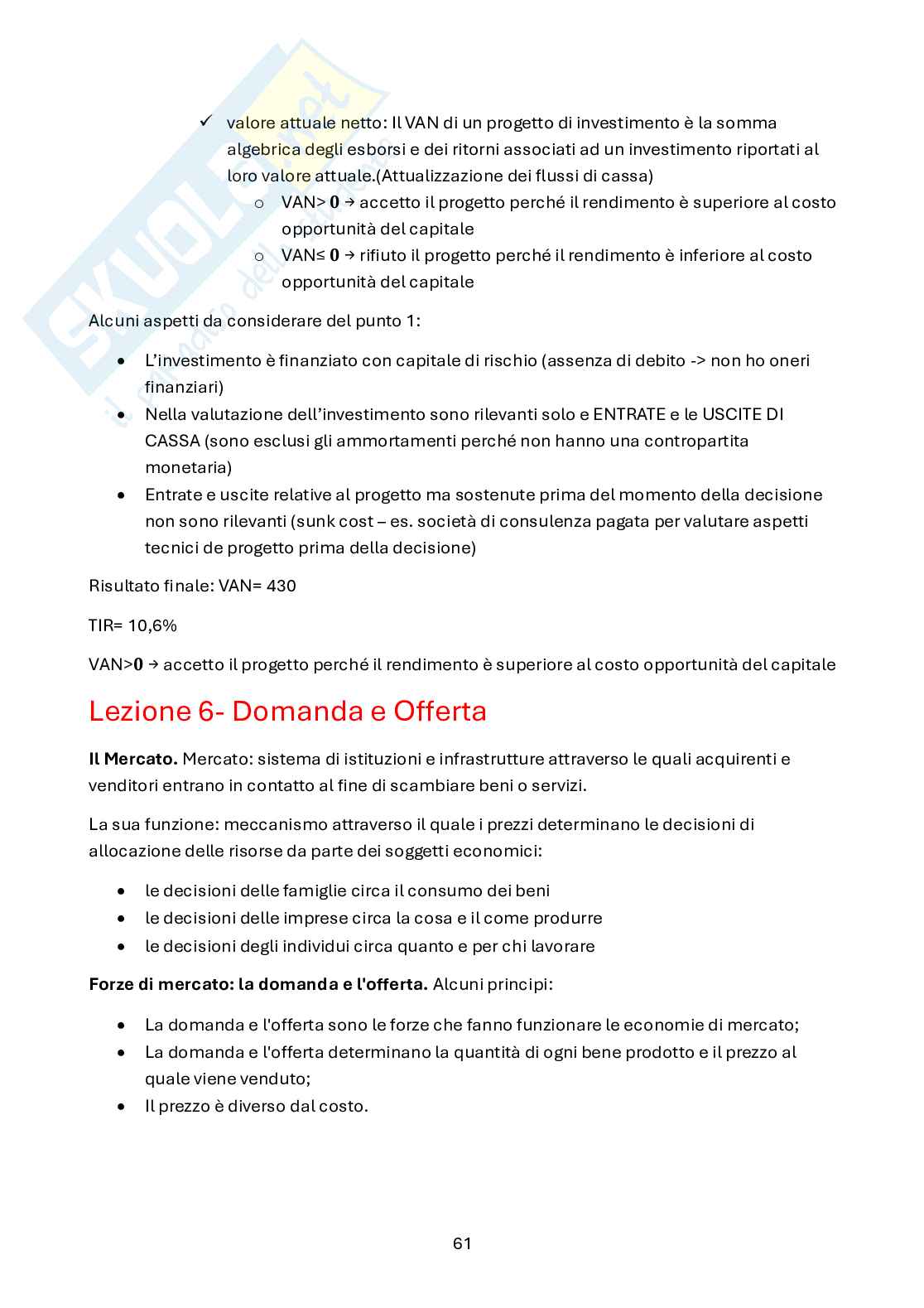 Economia dell'impresa - Appunti Pag. 61