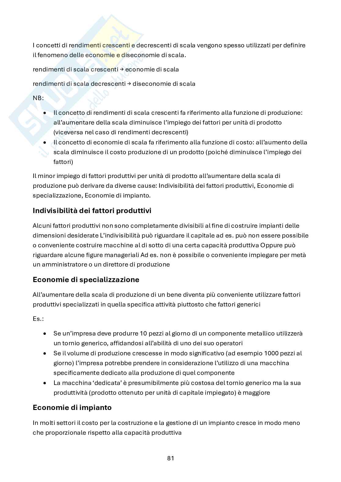 Economia dell'impresa - Appunti Pag. 81