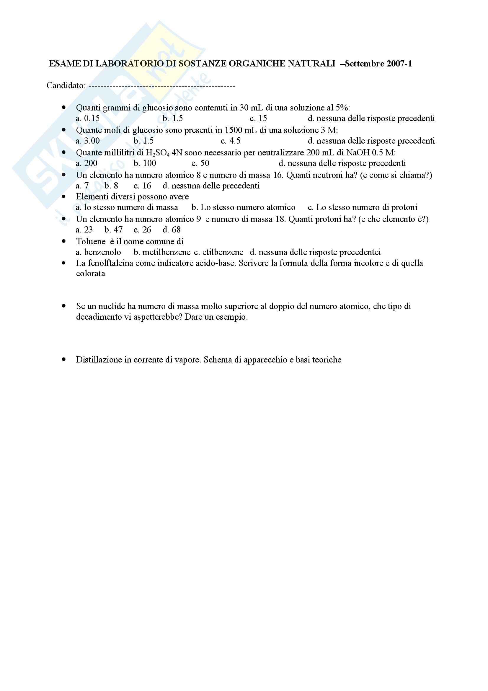 Chimica organica - Esercizi Pag. 26
