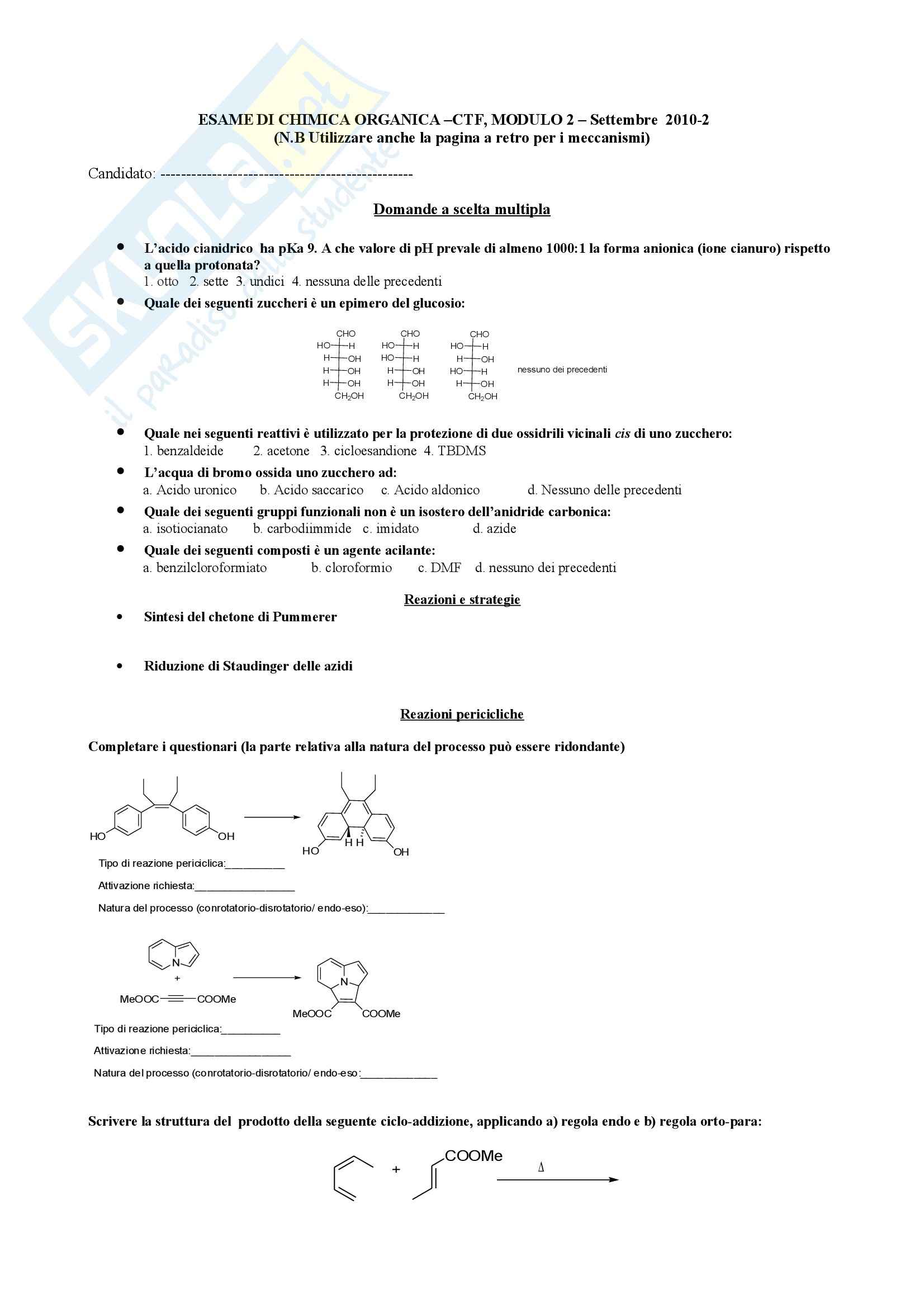 Chimica organica - Esercizi Pag. 31