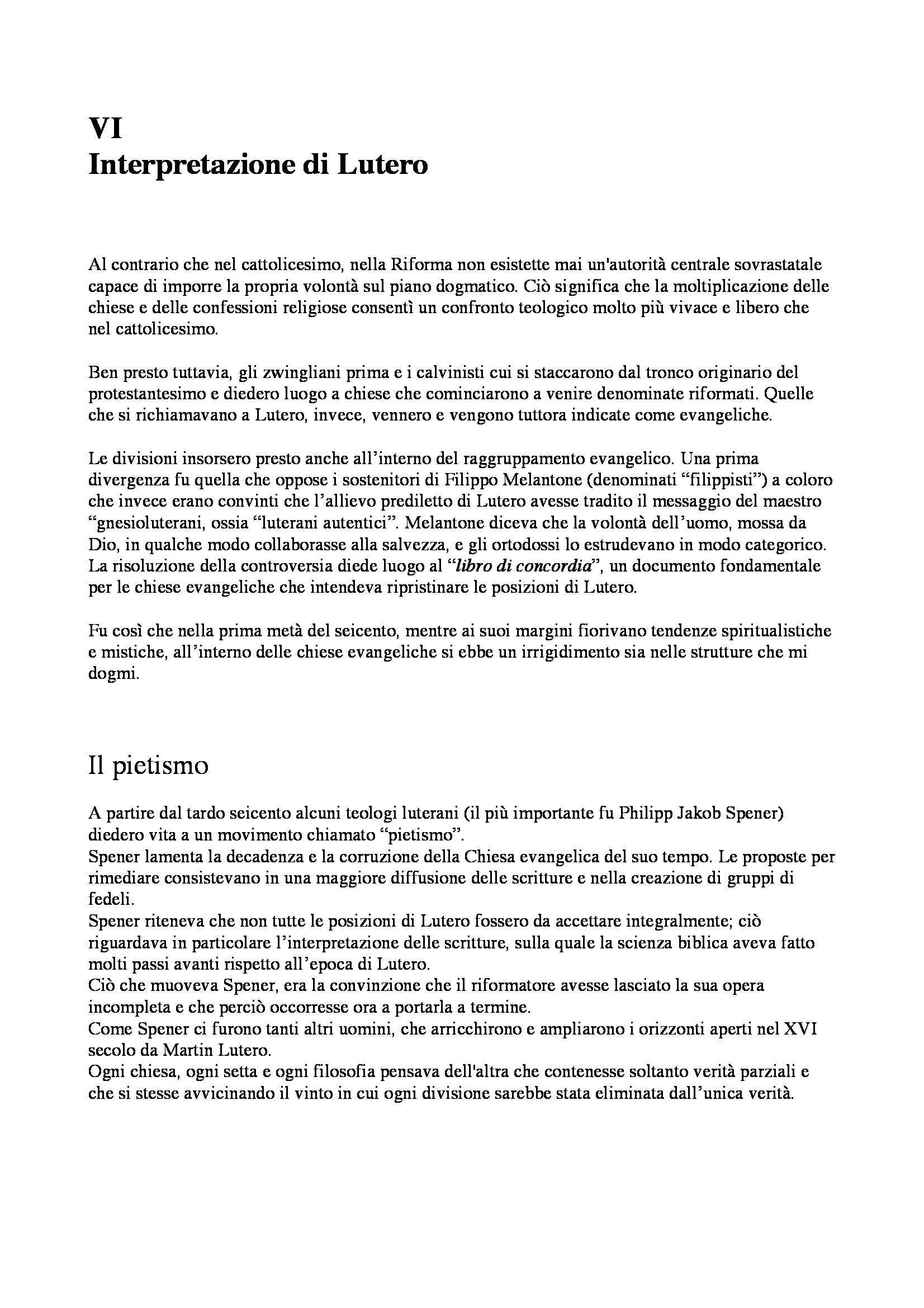 Riassunto esame Storia Moderna: Martin Lutero, prof. Dall'Olio Pag. 16