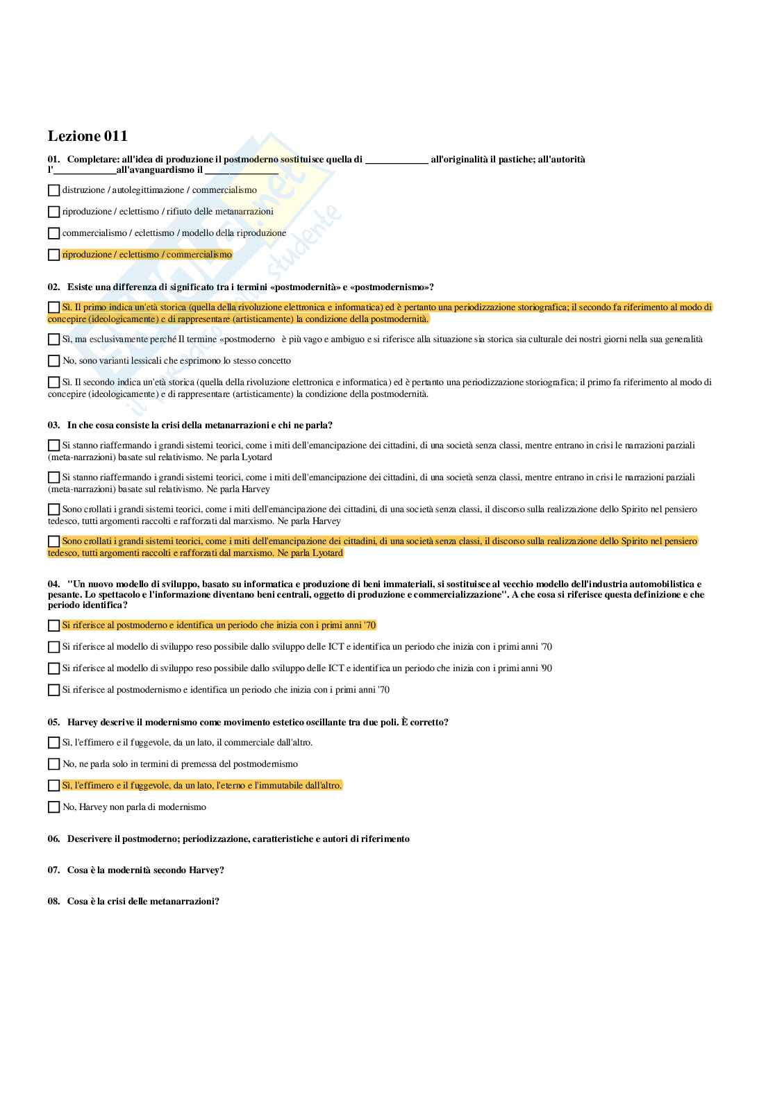 Paniere Comunicazione 2.0 - Risposte multiple - aggiornato (2025) Pag. 11