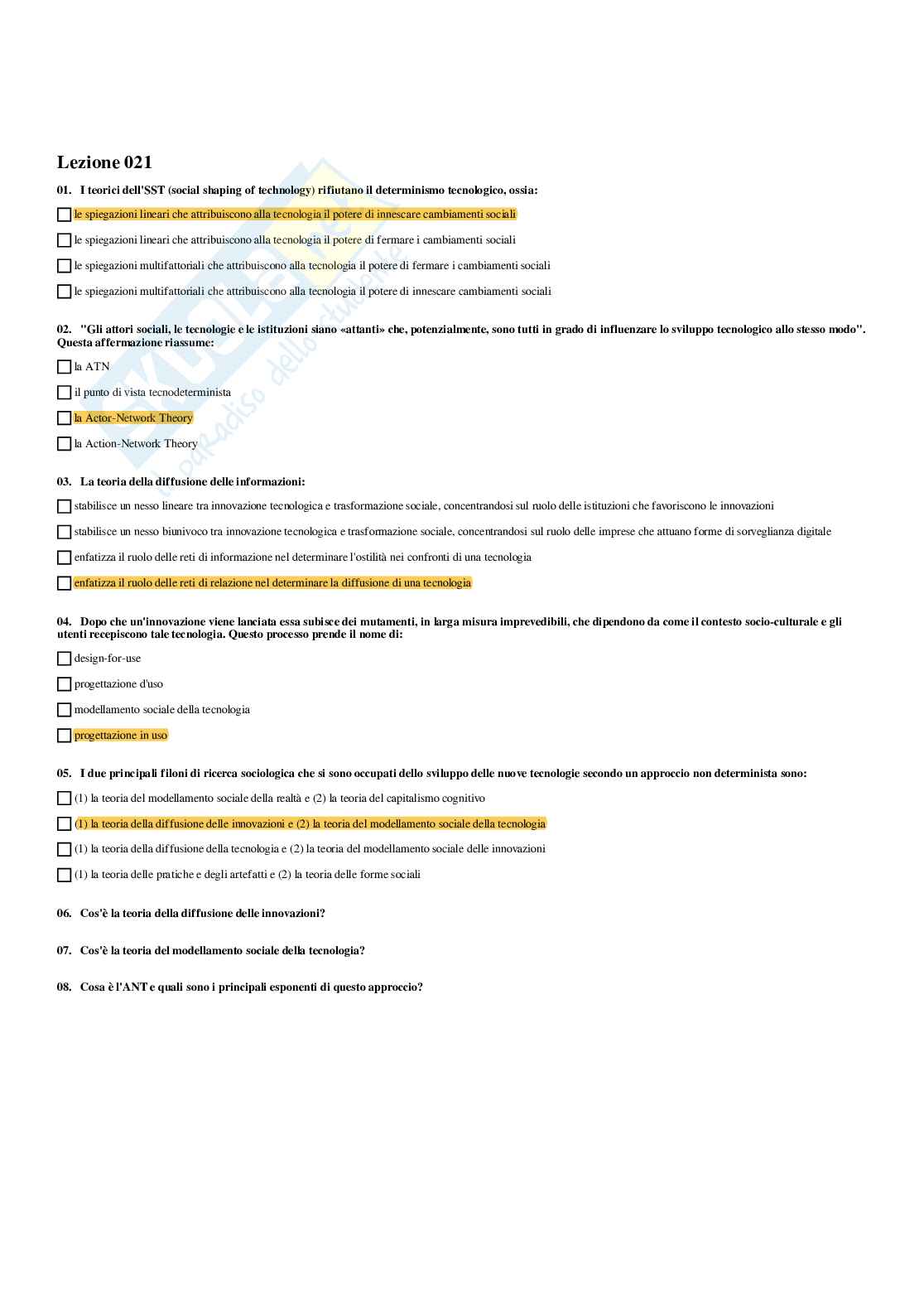 Paniere Comunicazione 2.0 - Risposte multiple - aggiornato (2025) Pag. 21