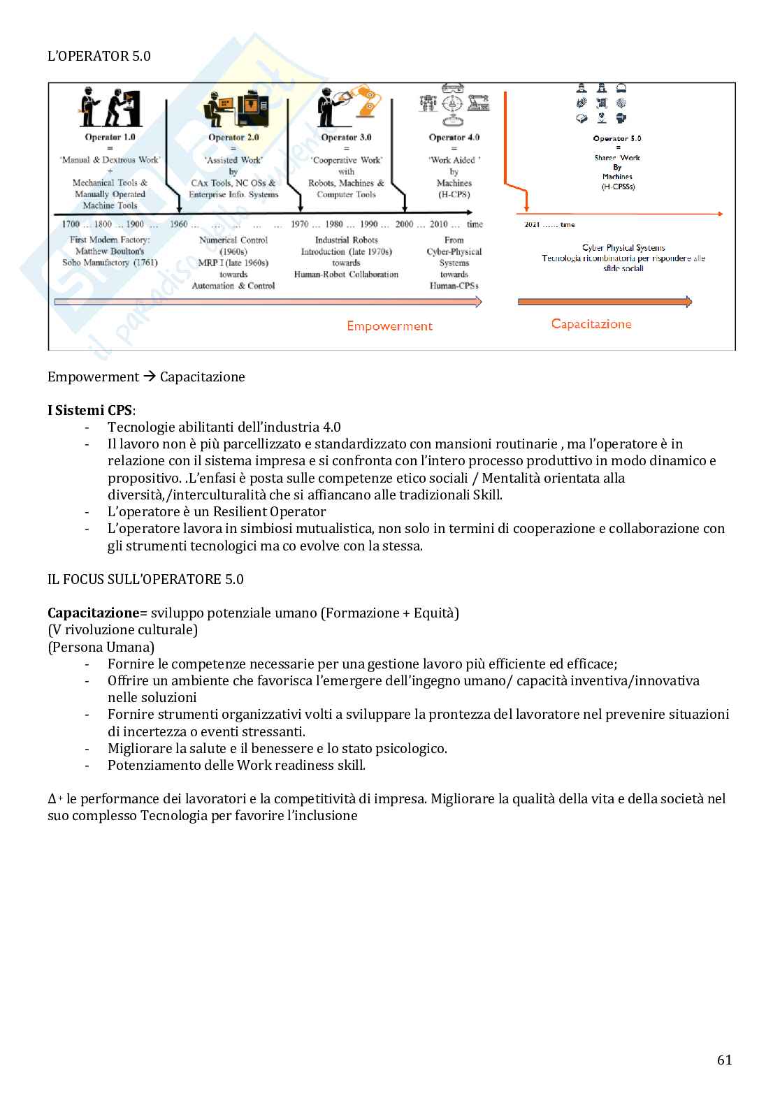 Appunti del corso di Creazione di valore nell'industry 4.0 + domande a crocette passate Pag. 61