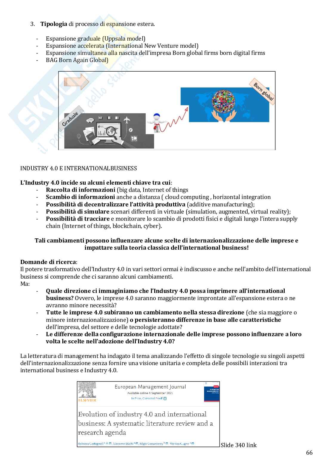 Appunti del corso di Creazione di valore nell'industry 4.0 + domande a crocette passate Pag. 66