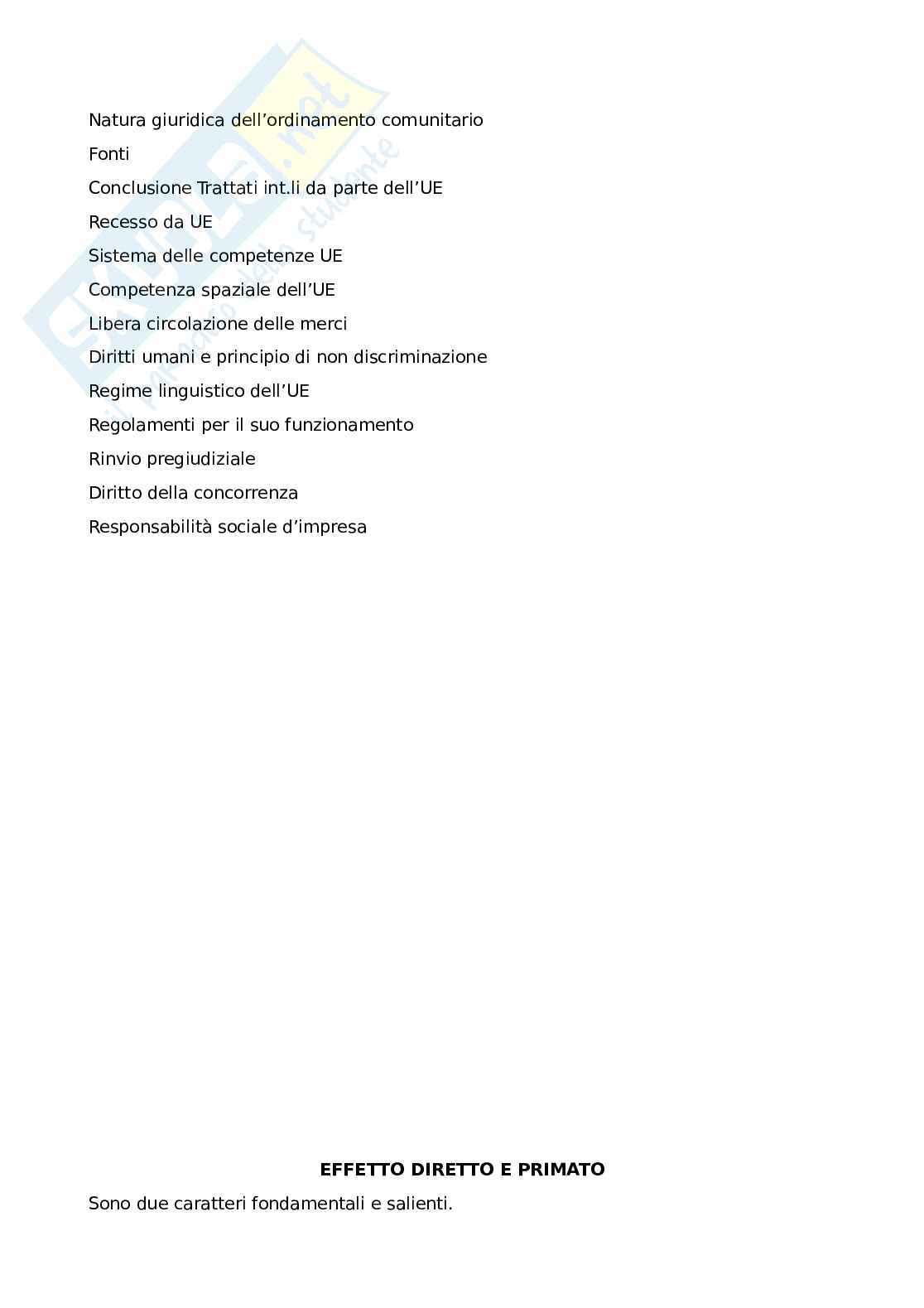 Diritto dell'Unione Europea Pag. 2