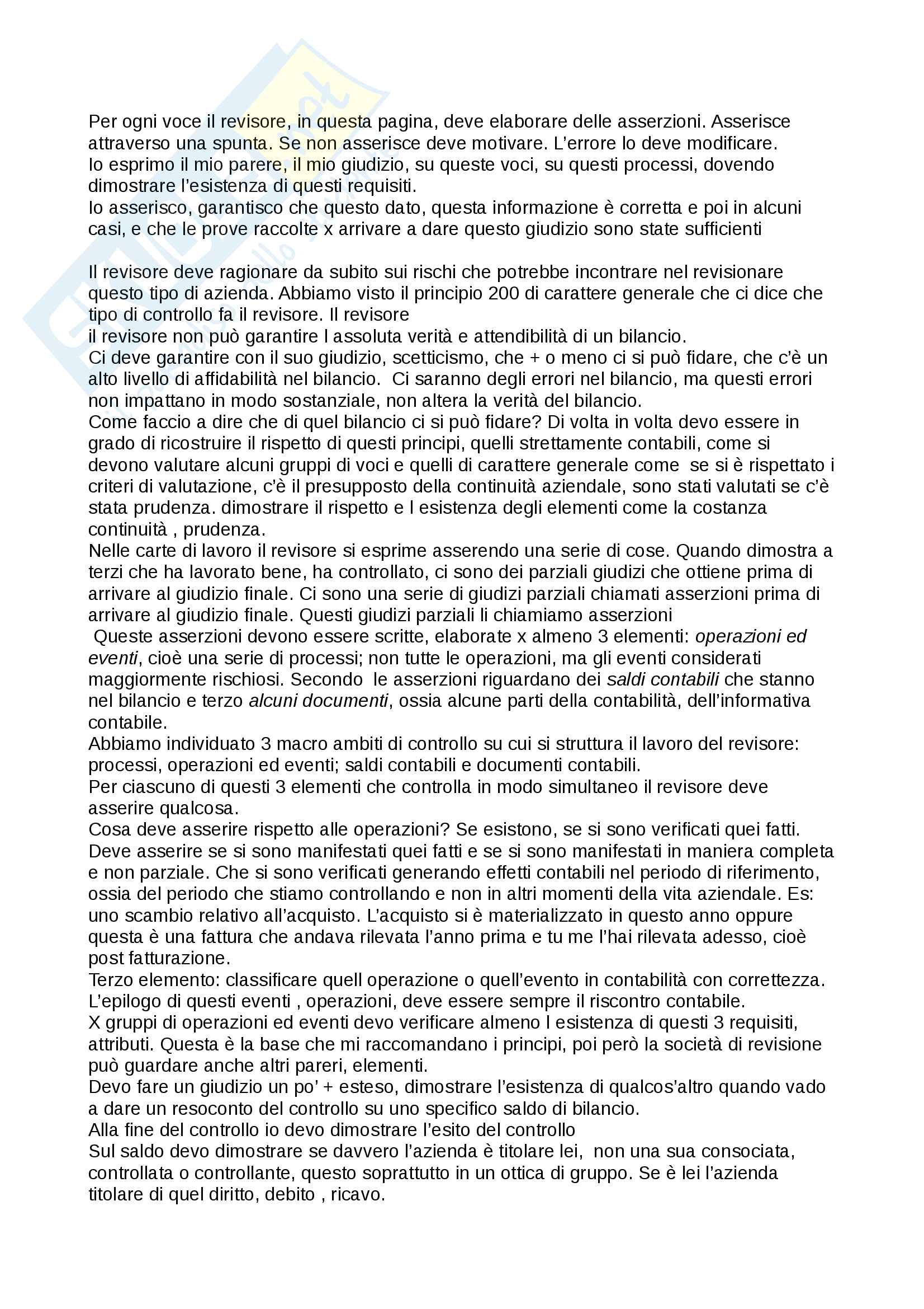 Riassunto Revisione Aziendale Pag. 21