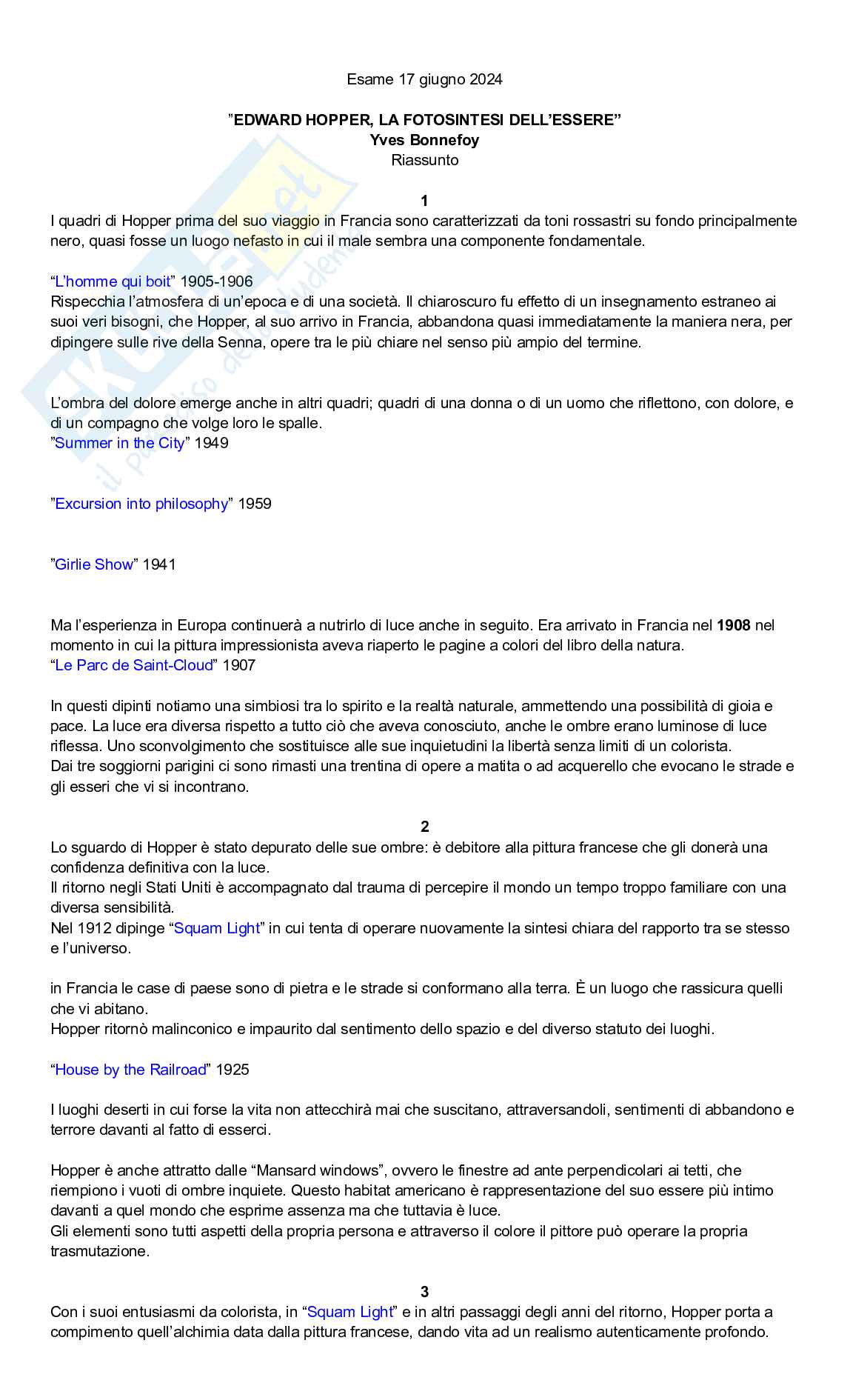 Appunti di Storia dell'arte contemporanea  Pag. 1