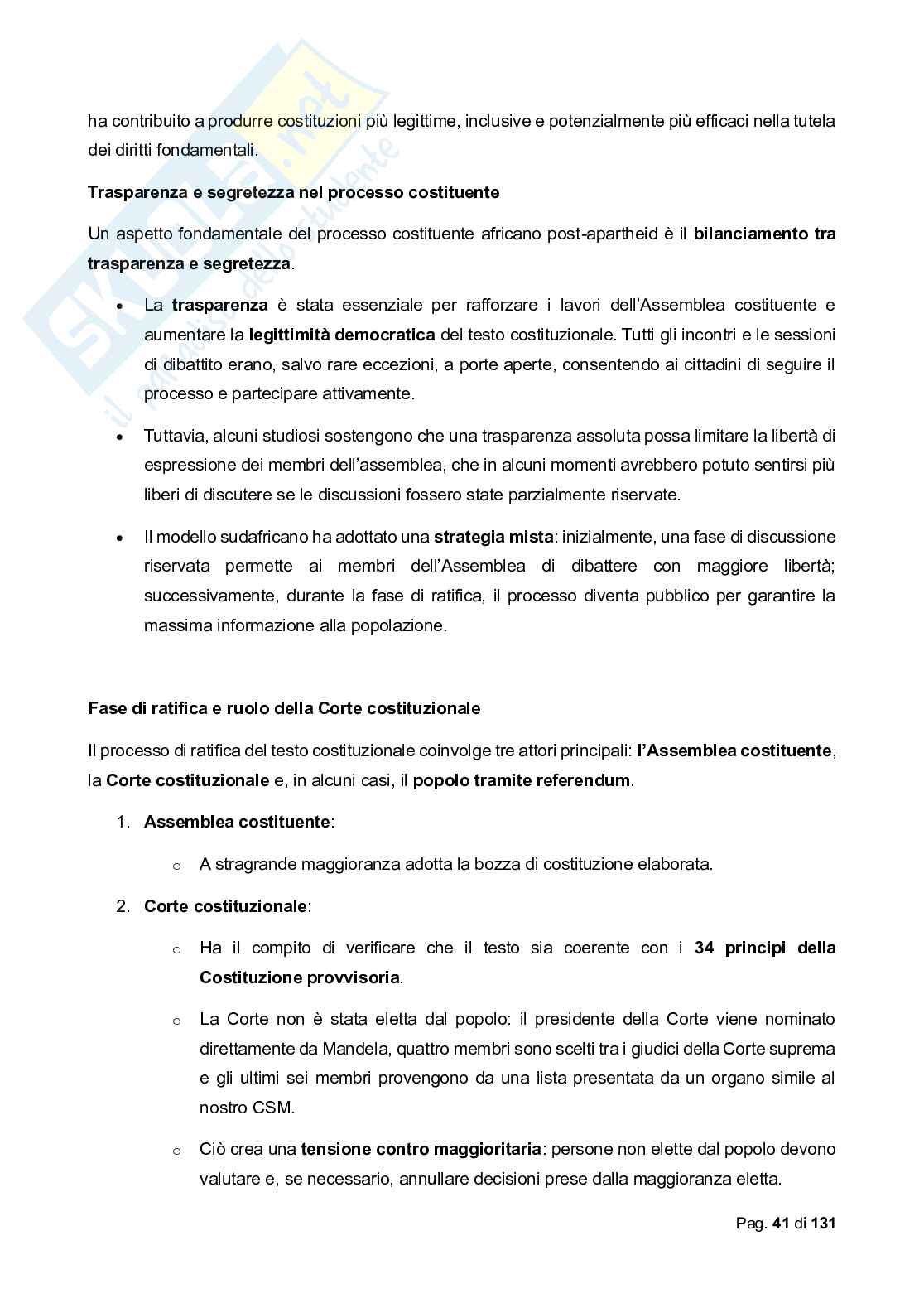 Riassunto esame Diritto costituzionale comparato, Prof. Biagi Francesco, libro consigliato Diritto costituzionale comparato, De Vergottini Pag. 41