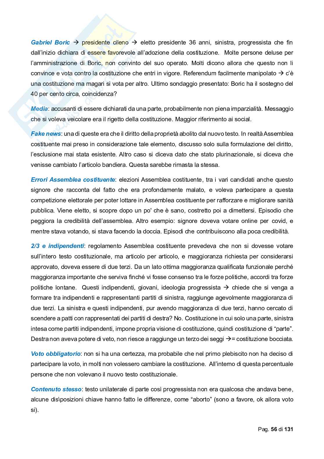 Riassunto esame Diritto costituzionale comparato, Prof. Biagi Francesco, libro consigliato Diritto costituzionale comparato, De Vergottini Pag. 56