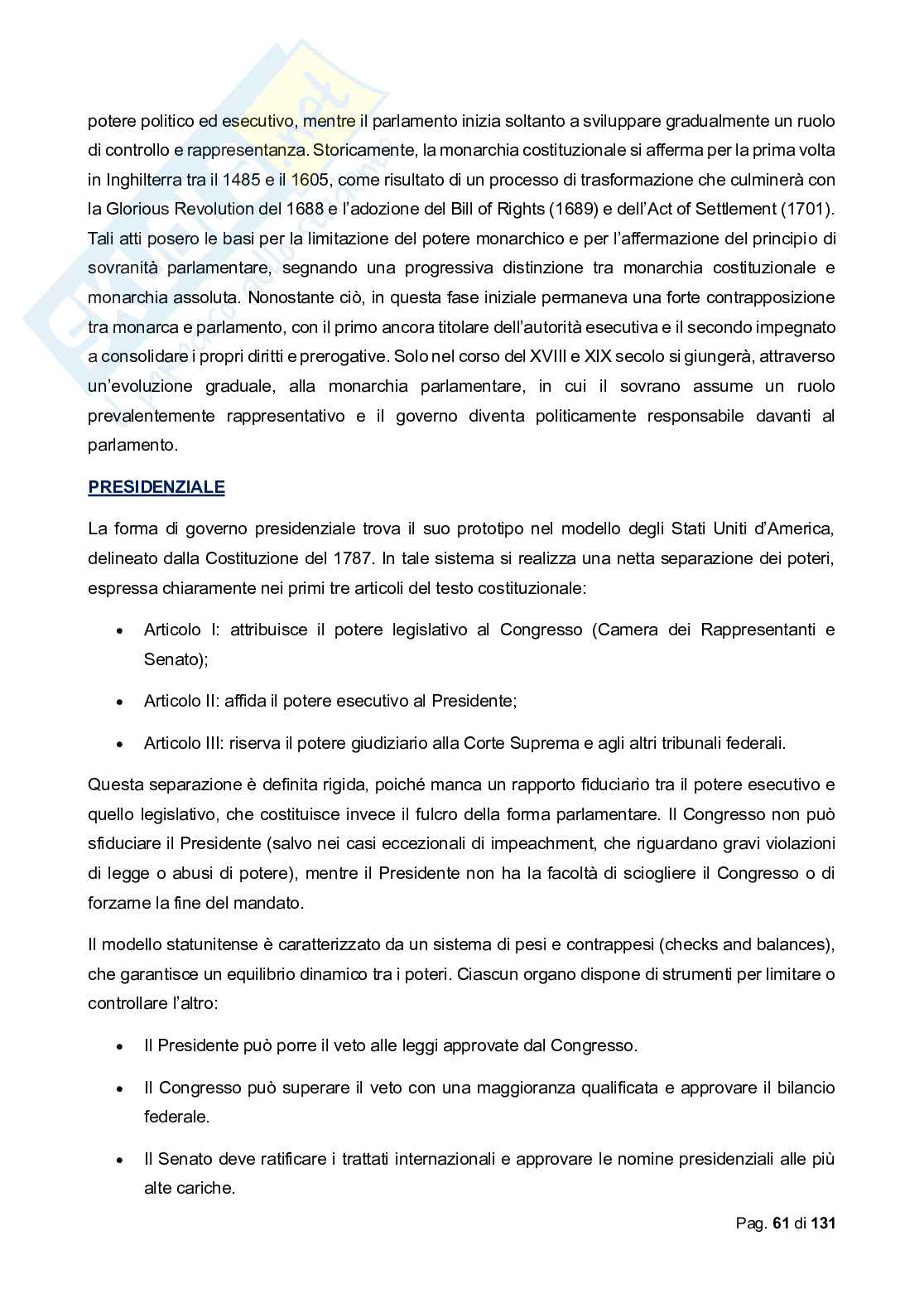 Riassunto esame Diritto costituzionale comparato, Prof. Biagi Francesco, libro consigliato Diritto costituzionale comparato, De Vergottini Pag. 61