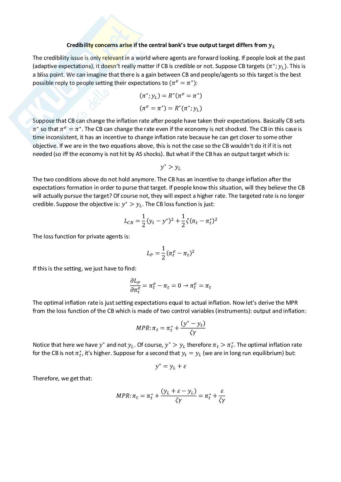 Monetary economics - Appunti completi (ENG) Pag. 36
