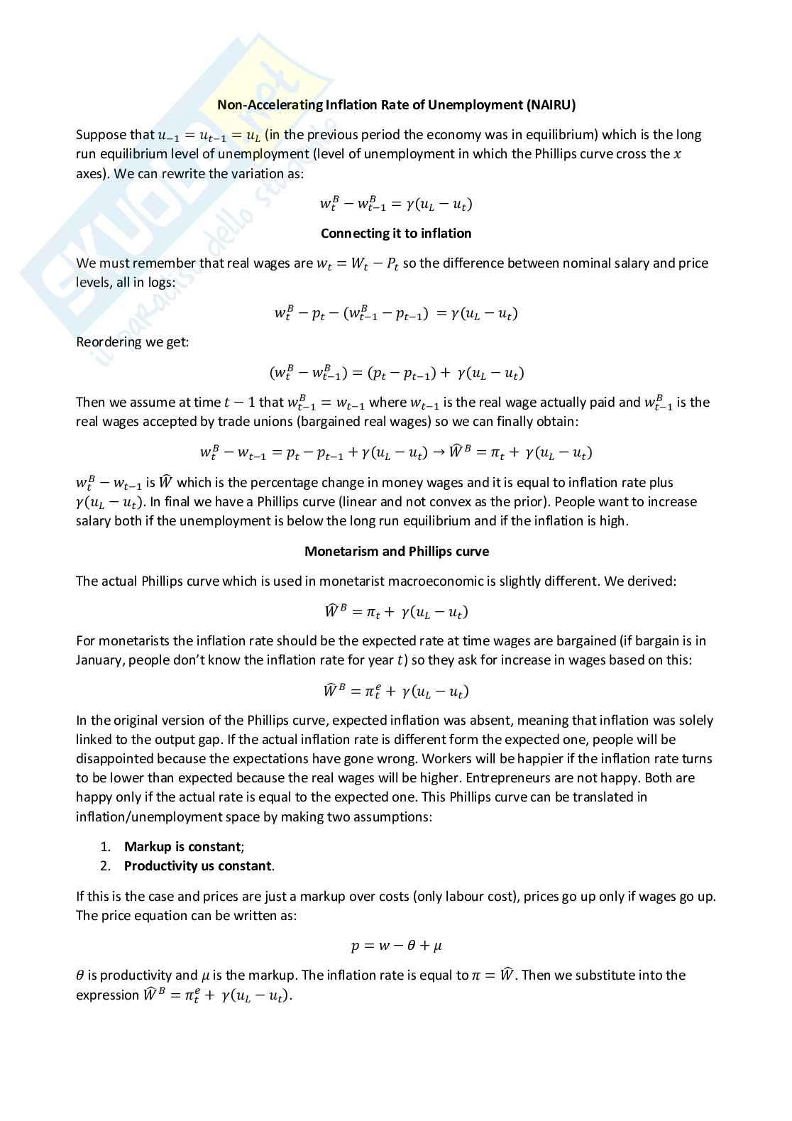 Monetary economics - Appunti completi (ENG) Pag. 6