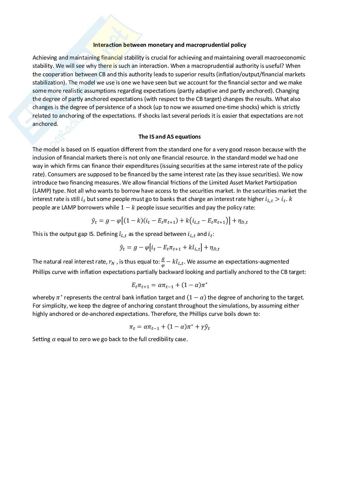 Monetary economics - Appunti completi (ENG) Pag. 76