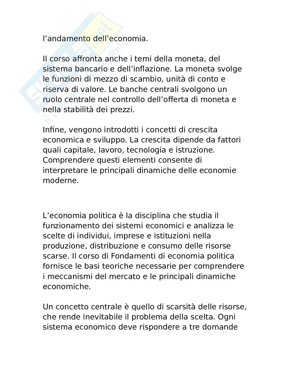 Appunti Fondamenti di economia politica Pag. 16