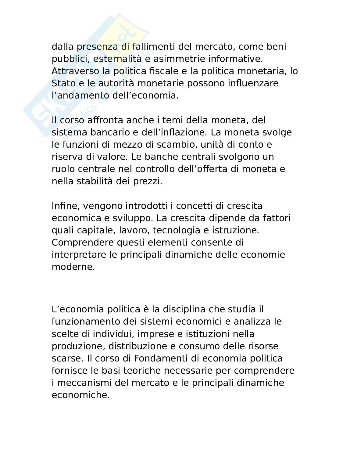 Appunti Fondamenti di economia politica Pag. 21