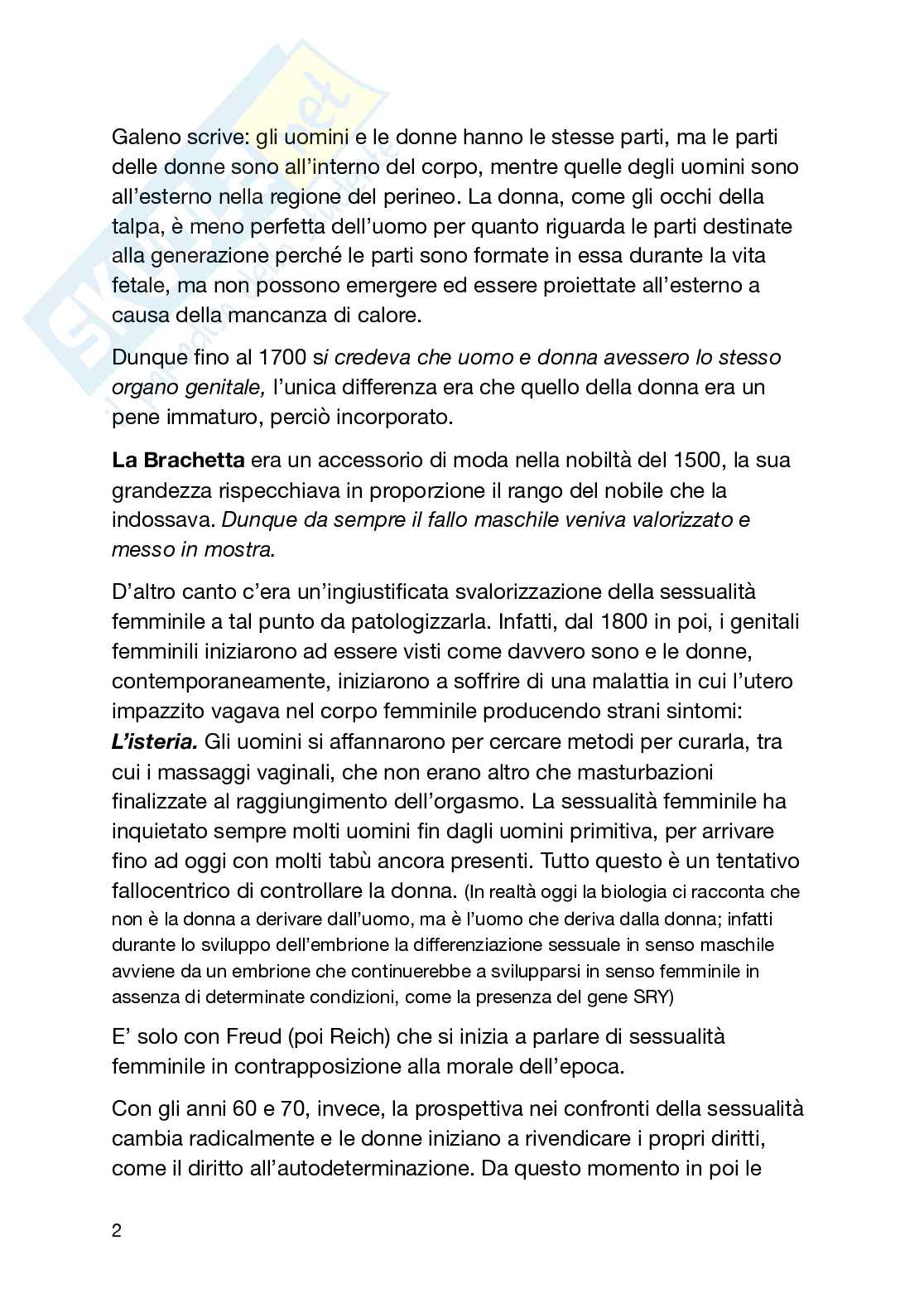 Psiclogia e psicopatologia della sessualità Pag. 2