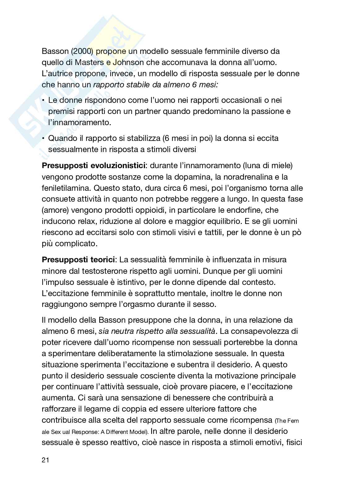 Psiclogia e psicopatologia della sessualità Pag. 21