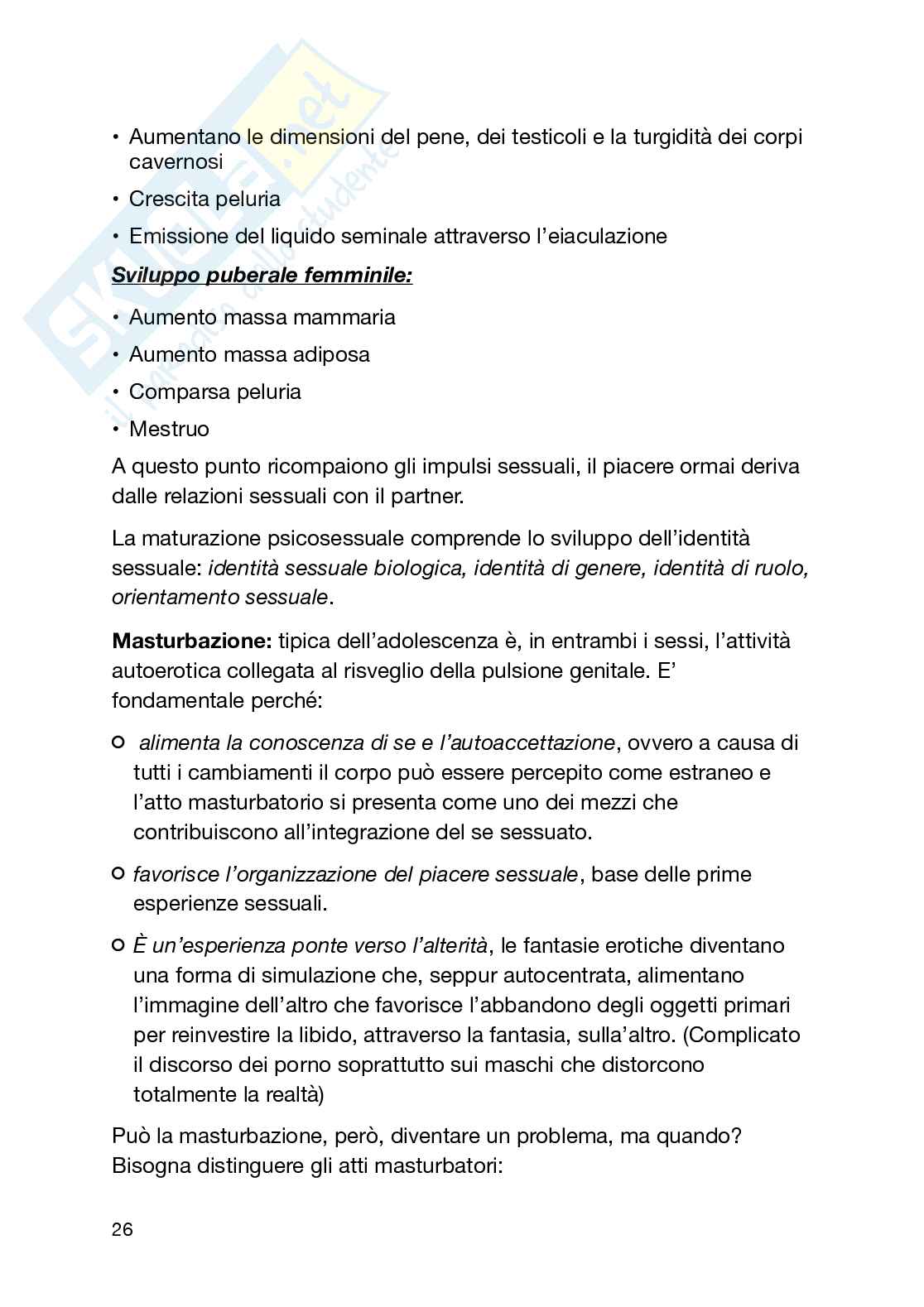 Psiclogia e psicopatologia della sessualità Pag. 26