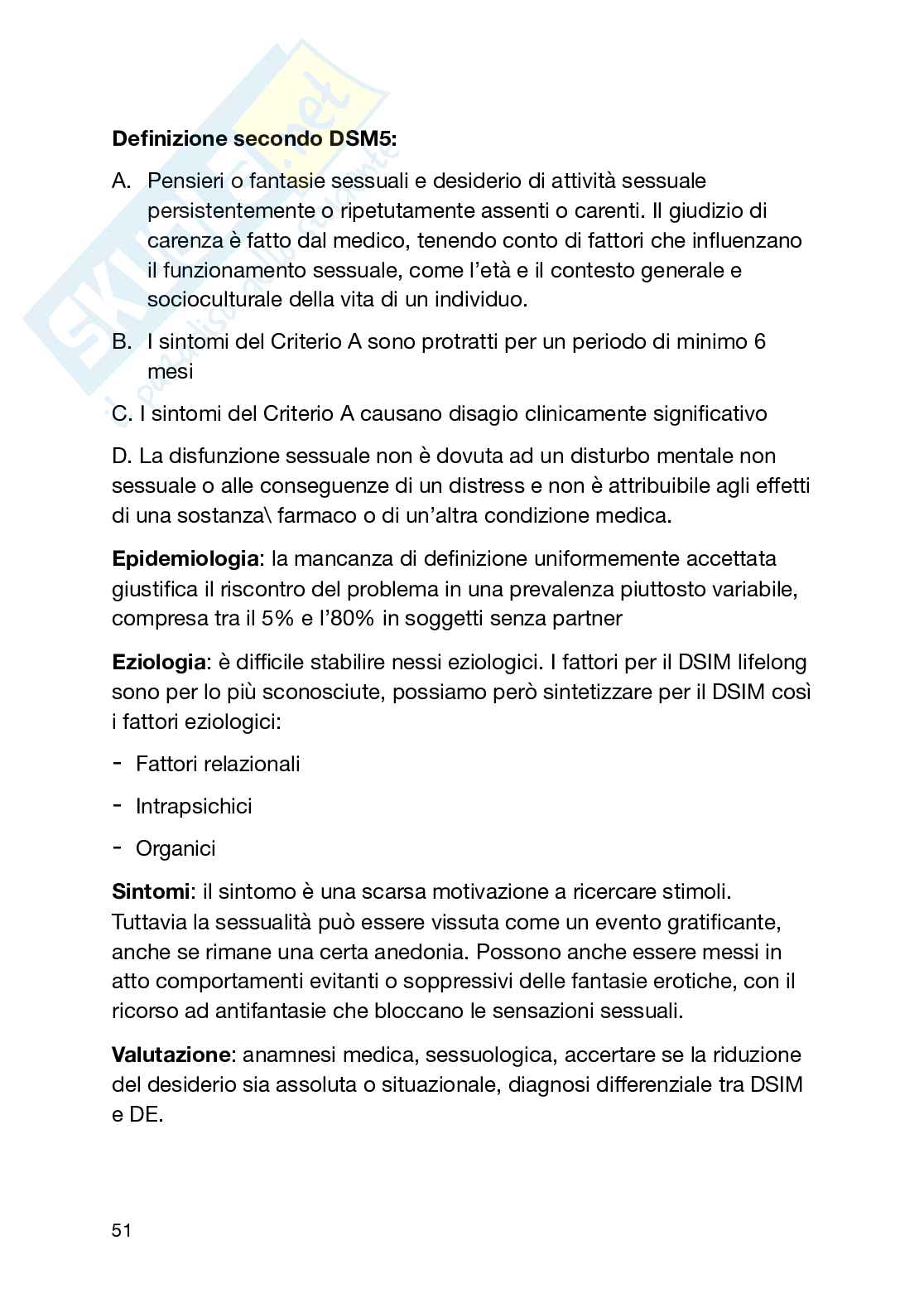 Psiclogia e psicopatologia della sessualità Pag. 51