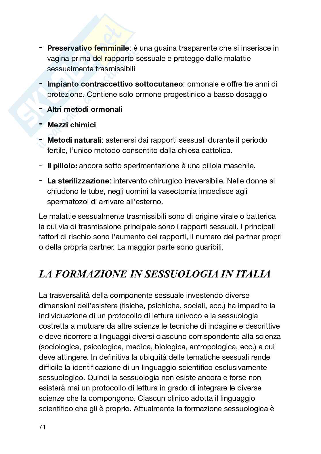 Psiclogia e psicopatologia della sessualità Pag. 71
